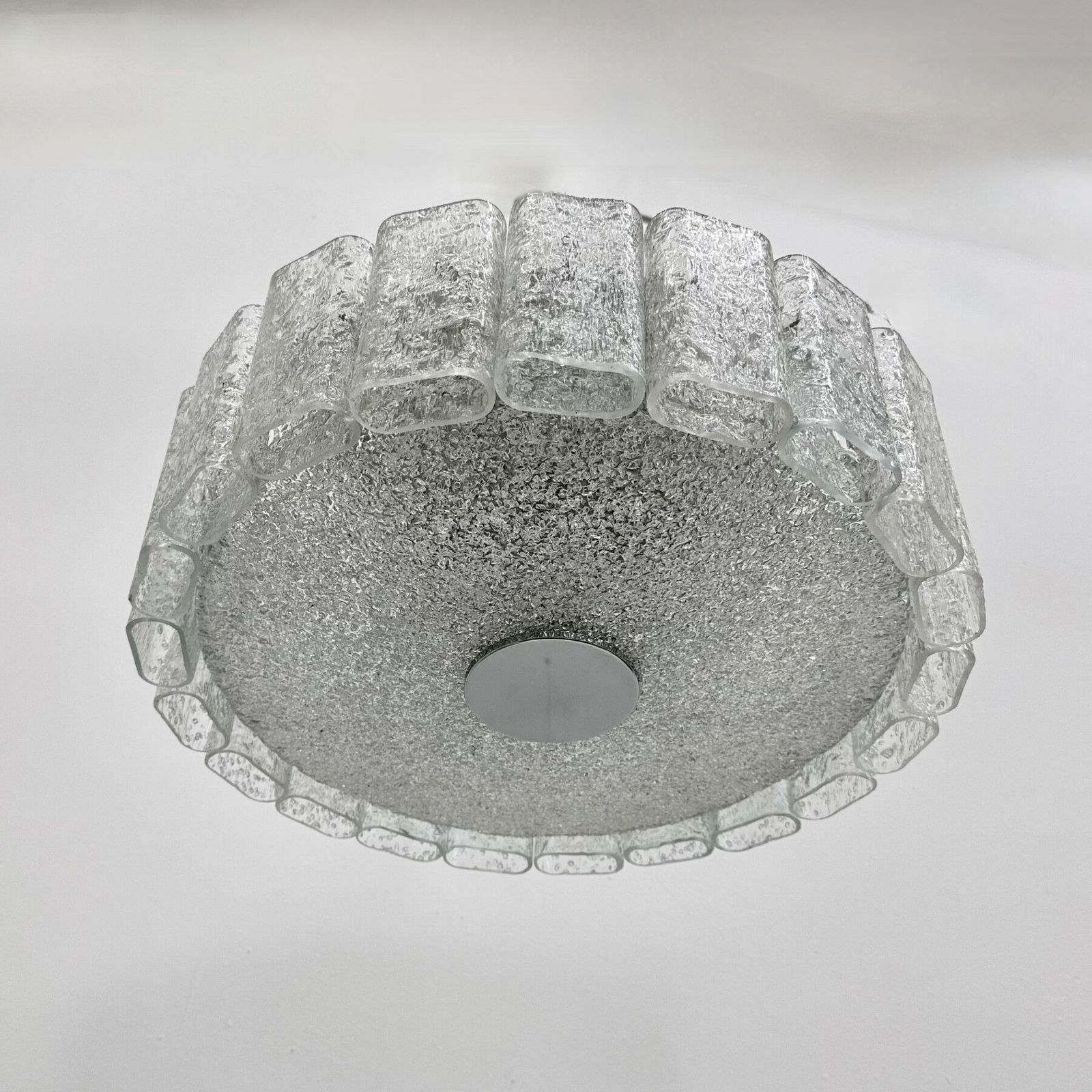 Plafonnier mid-century à tubes en verre Doria Leuchten, Allemagne, années 1960 photo buy