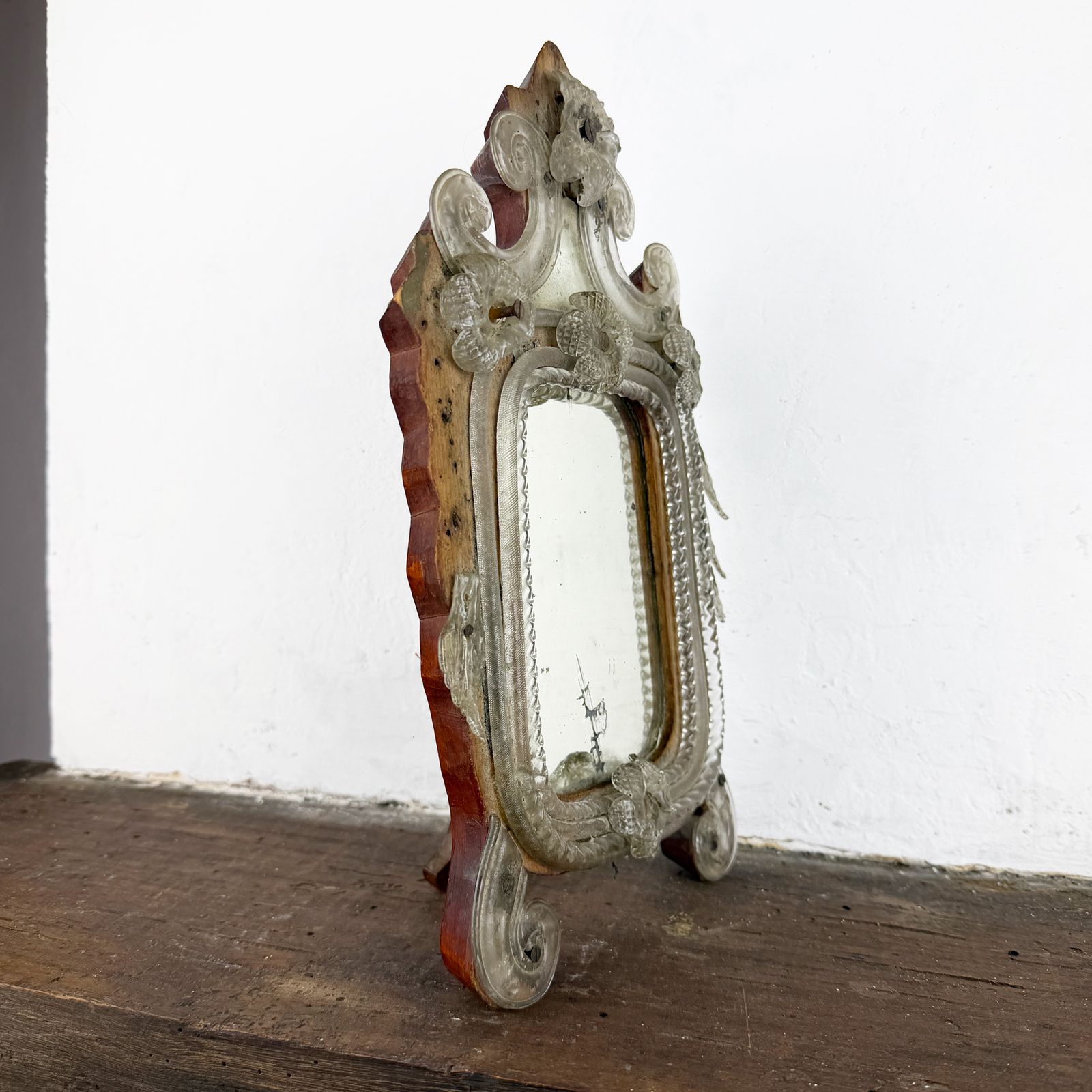 Antique Salvaged Venetian Murano Glass Mirror photo 240.0