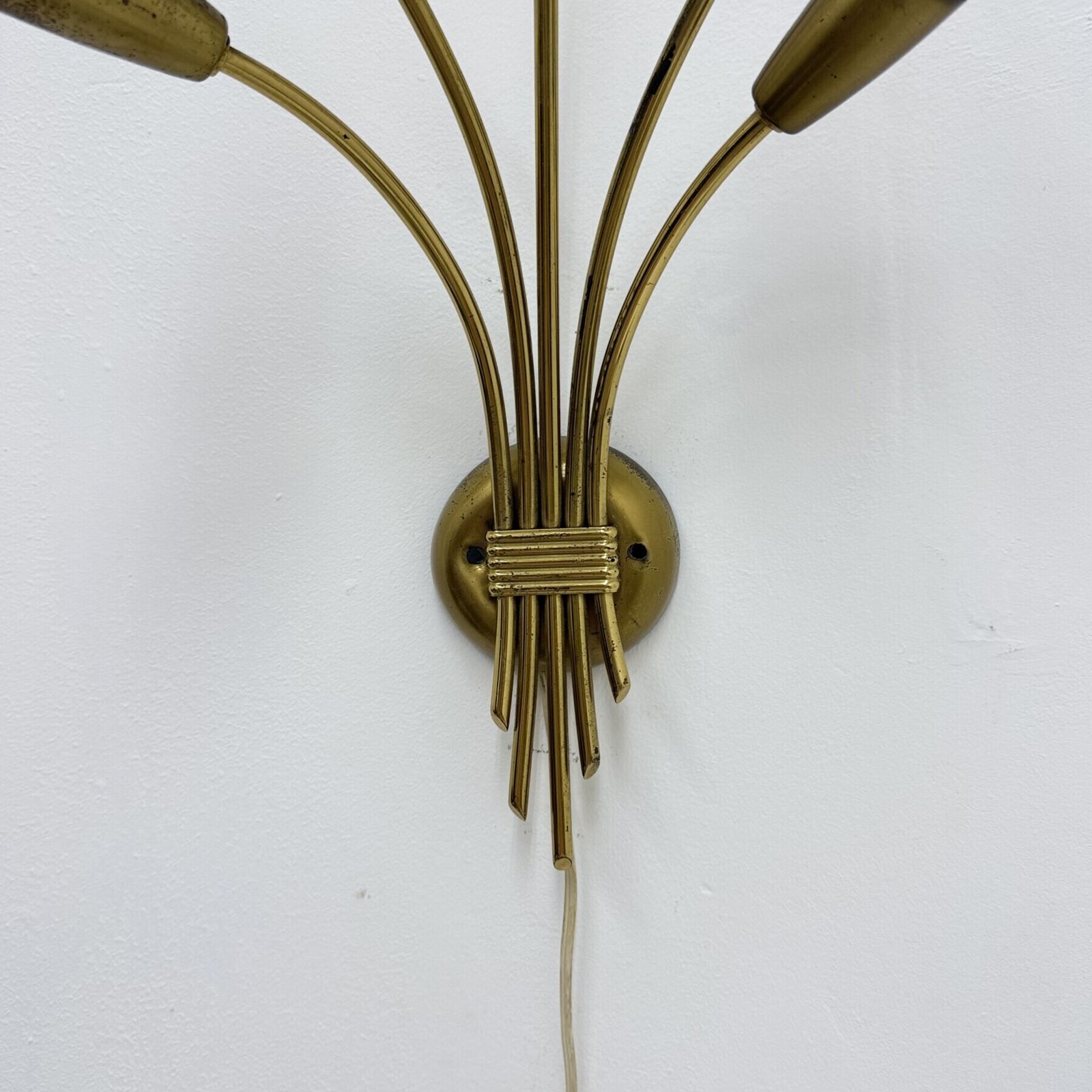 Luminaires Applique murale mid-century en laiton, années 1950 photo