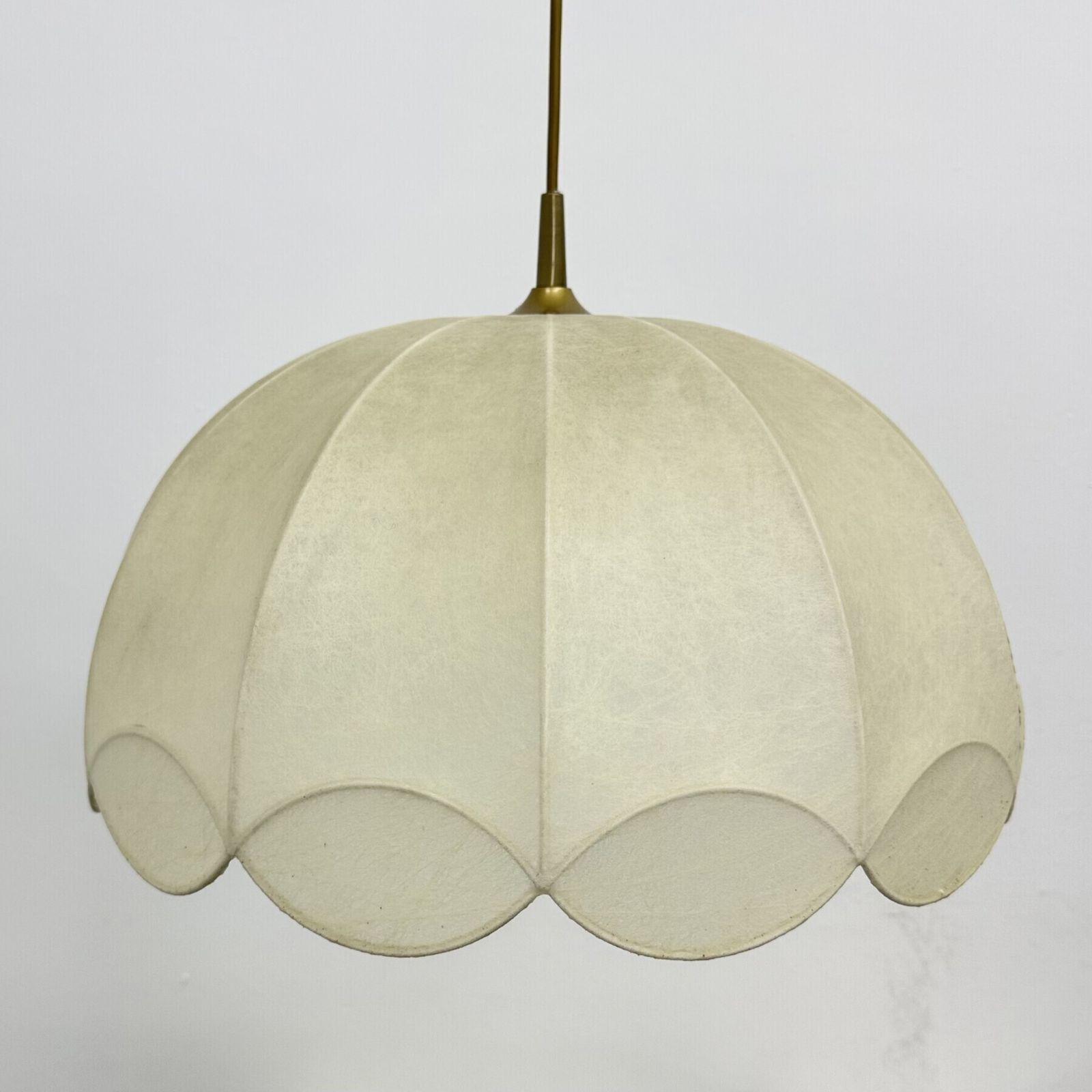 photo vinterior Duitse Mid-Century "Cocoon" Wavy Chandelier van Goldkant, jaren 1970