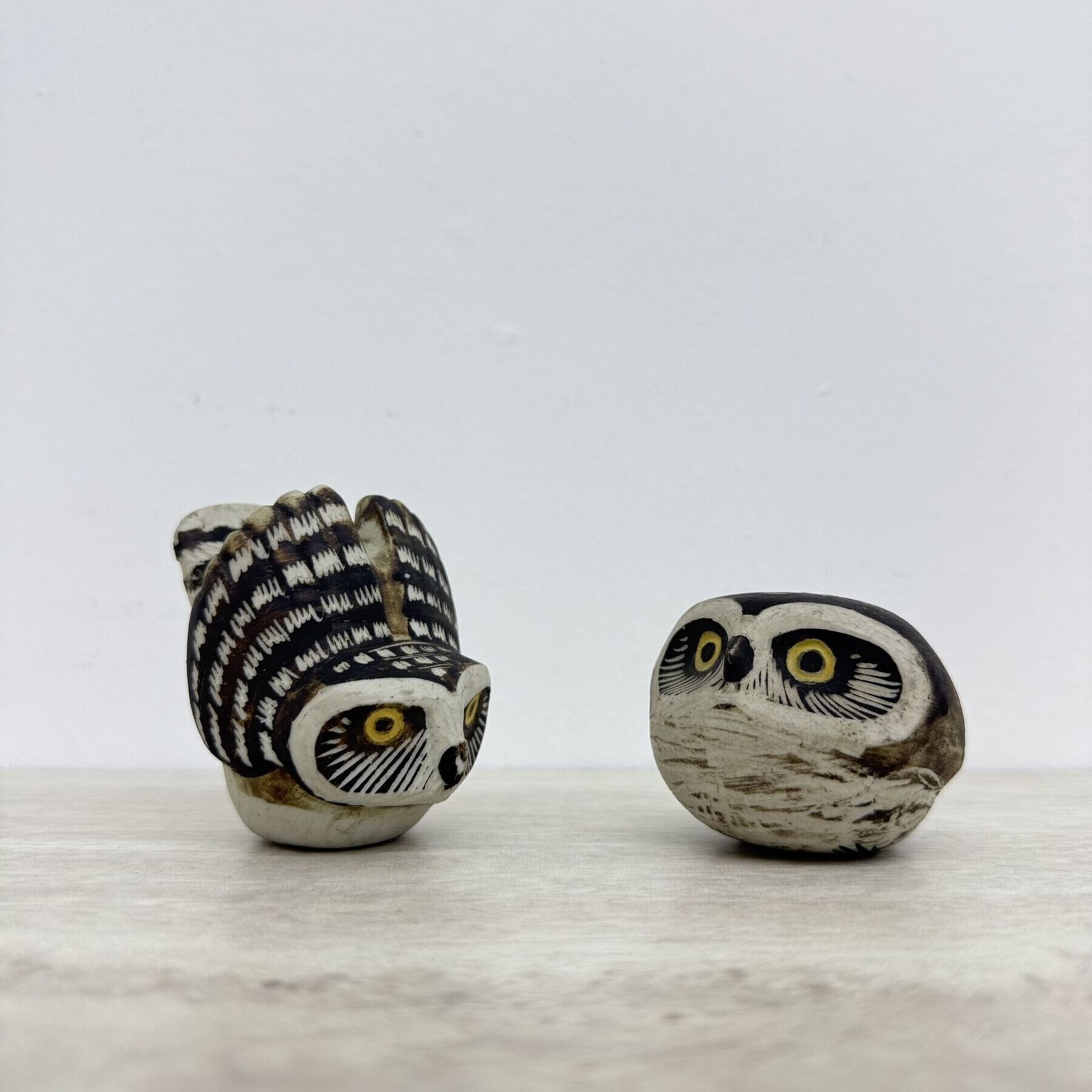 Set Of 2 Owls Ceramic Owl “Burr” Made By Edvard Lindahl For Gustavsberg , 1960s photo buy
