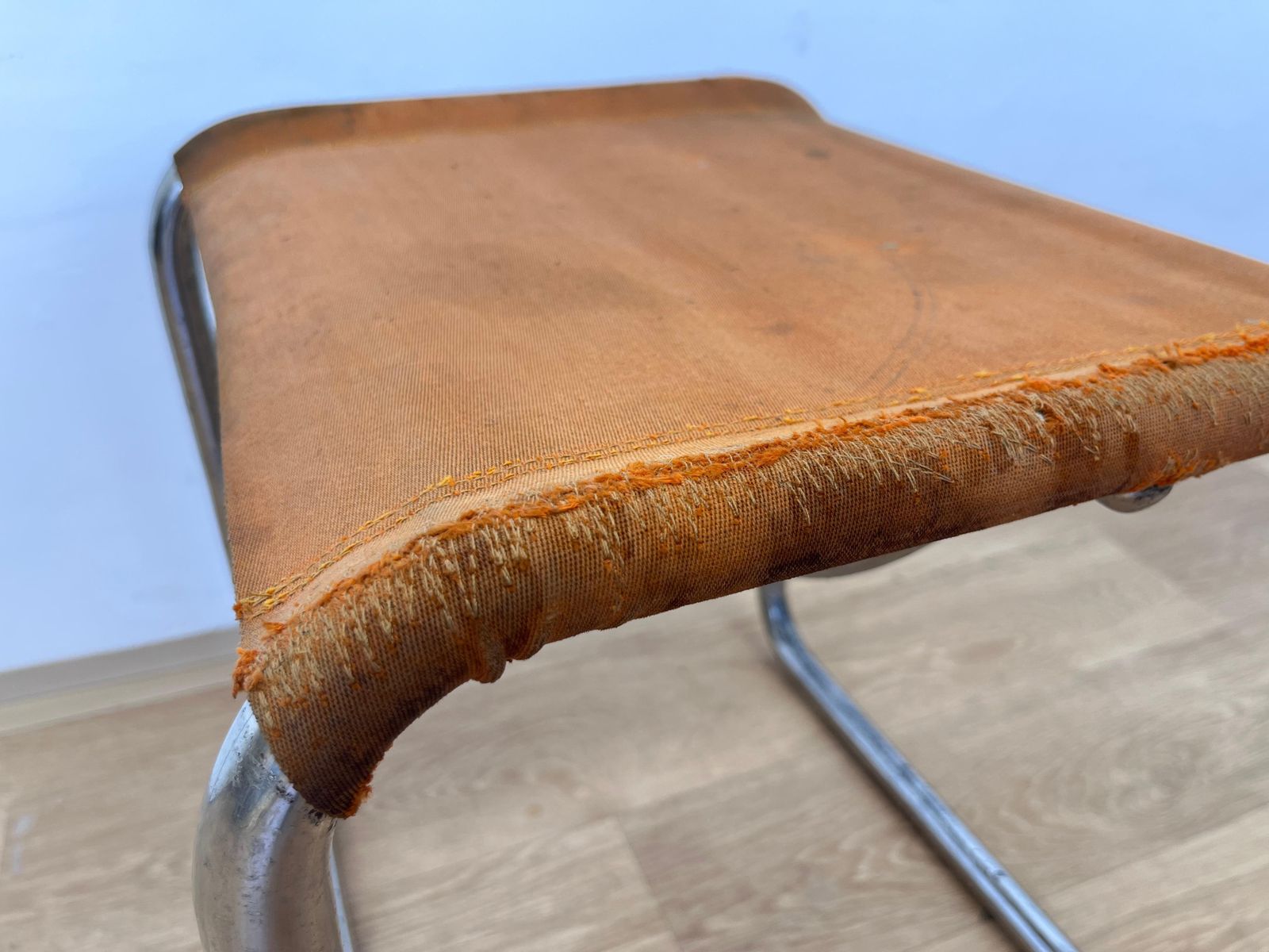 Very Rare Chrome Tubular Steel Bauhaus Stool   1930 / Original Eisengarn photo Furniture