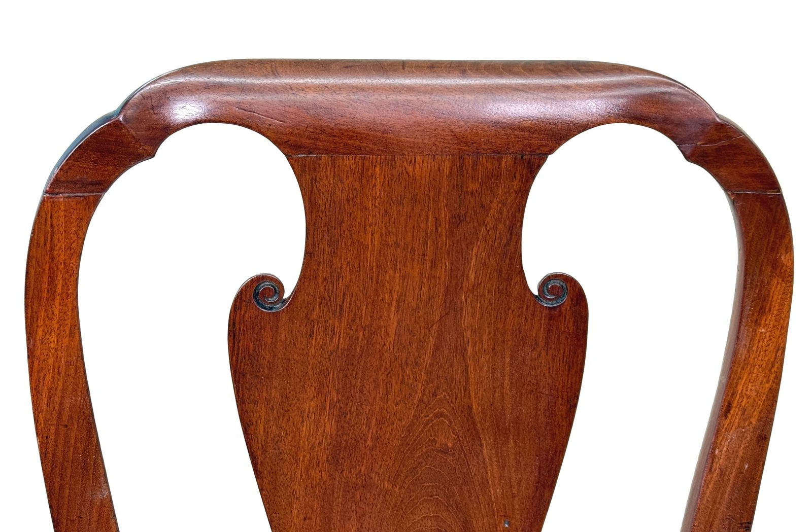 Paar walnoten stoelen, Queen Anne-periode (Engeland, ca. 1710), begin 18e eeuw photo for sale