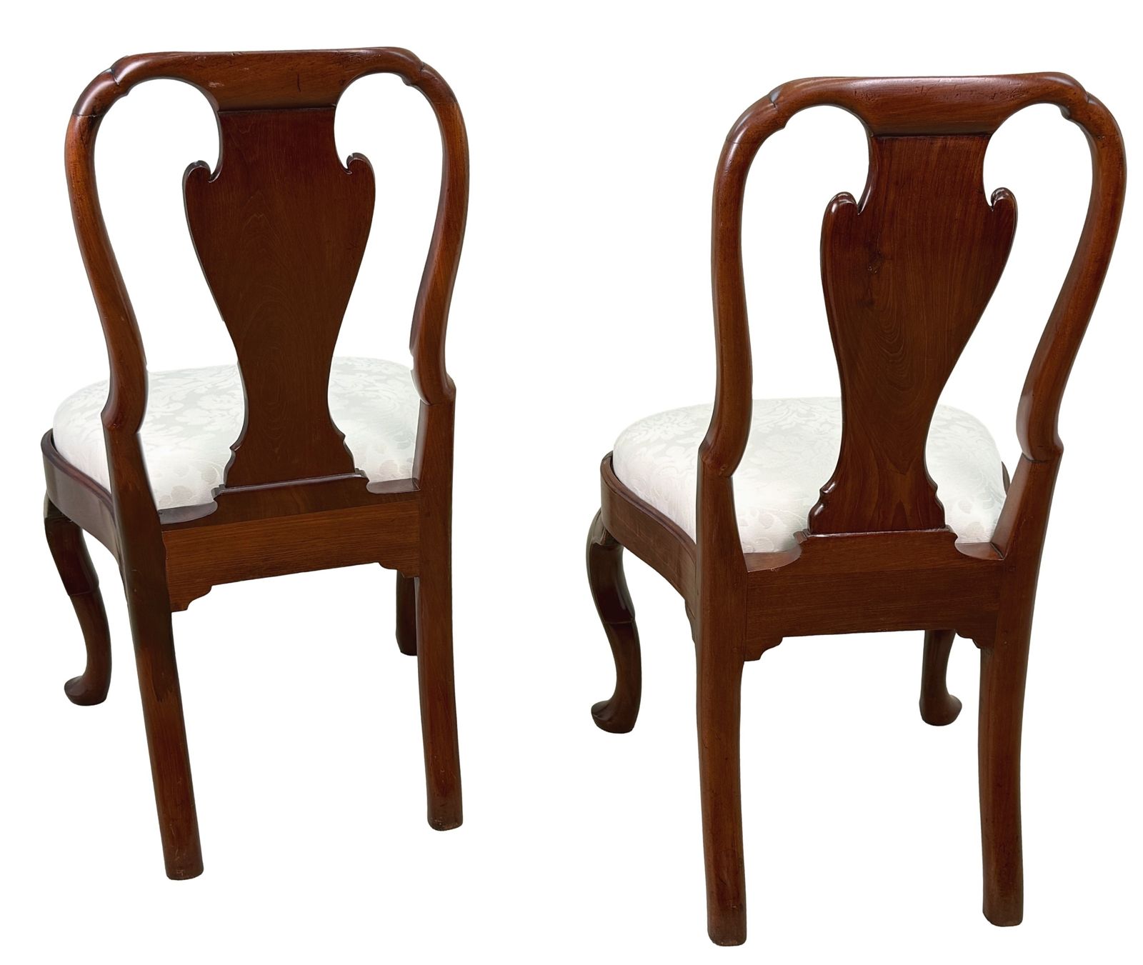 Paar walnoten stoelen, Queen Anne-periode (Engeland, ca. 1710), begin 18e eeuw photo vinterior