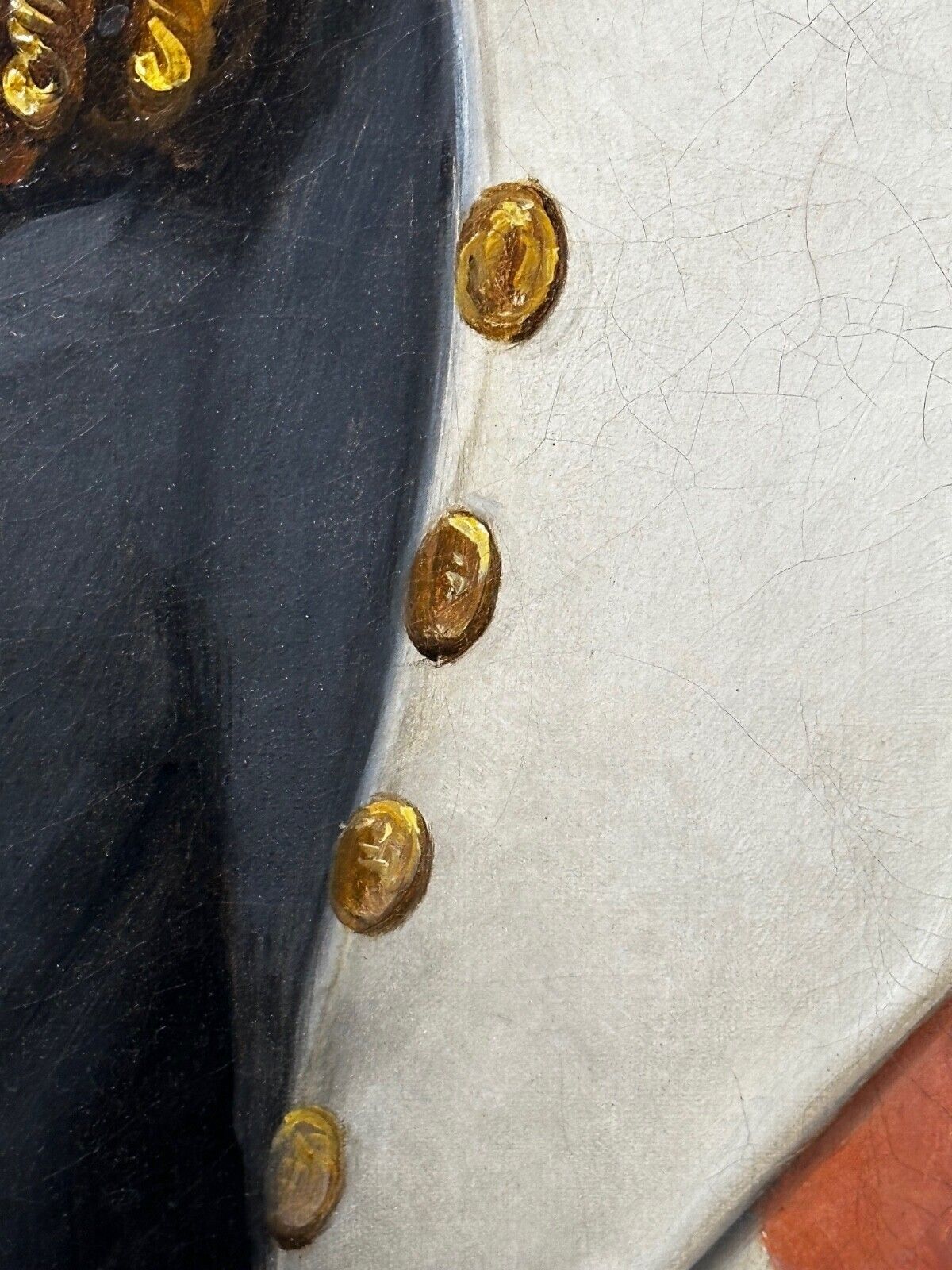 photo buy French Napoleon Bonaparte Oil Portrait C.1870 After Robert Lefèvre Military Art