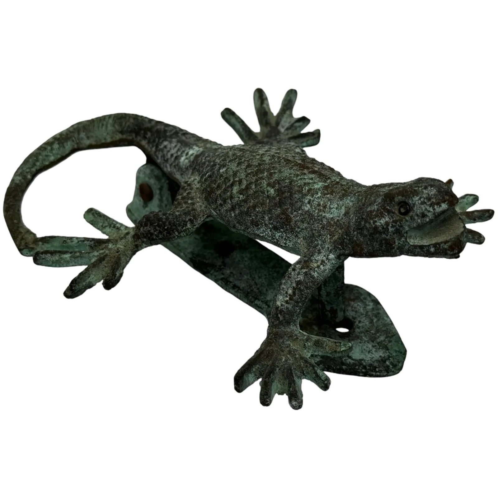 Bronzen deurklopper in de vorm van een gekko, zuidwesten van de VS, in de stijl van Oscar Bach