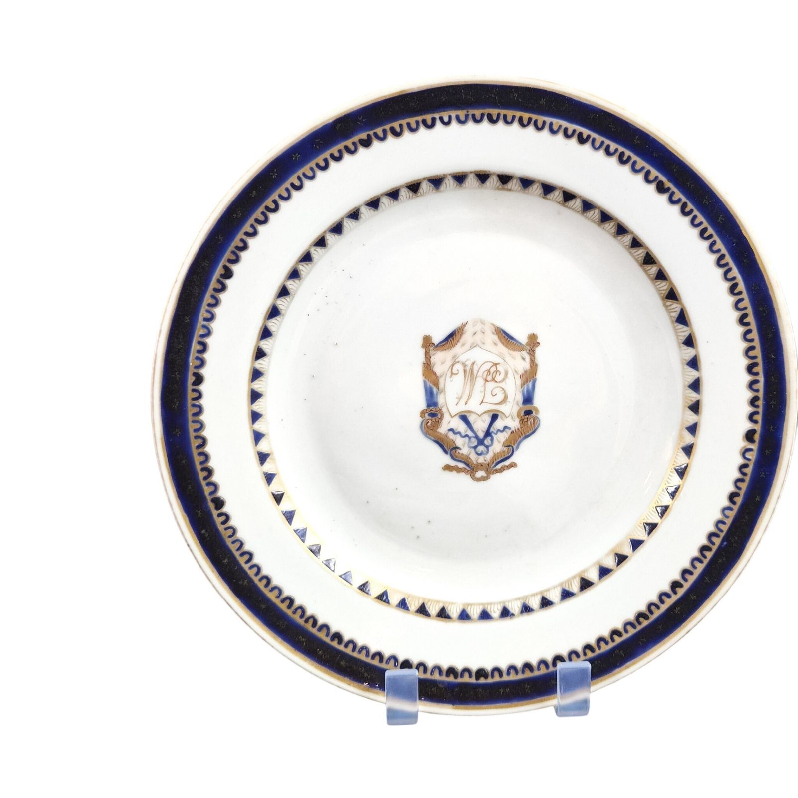 Chinees exportporselein eind 18e eeuw, gedeeltelijke service met JM-monogram photo vintage