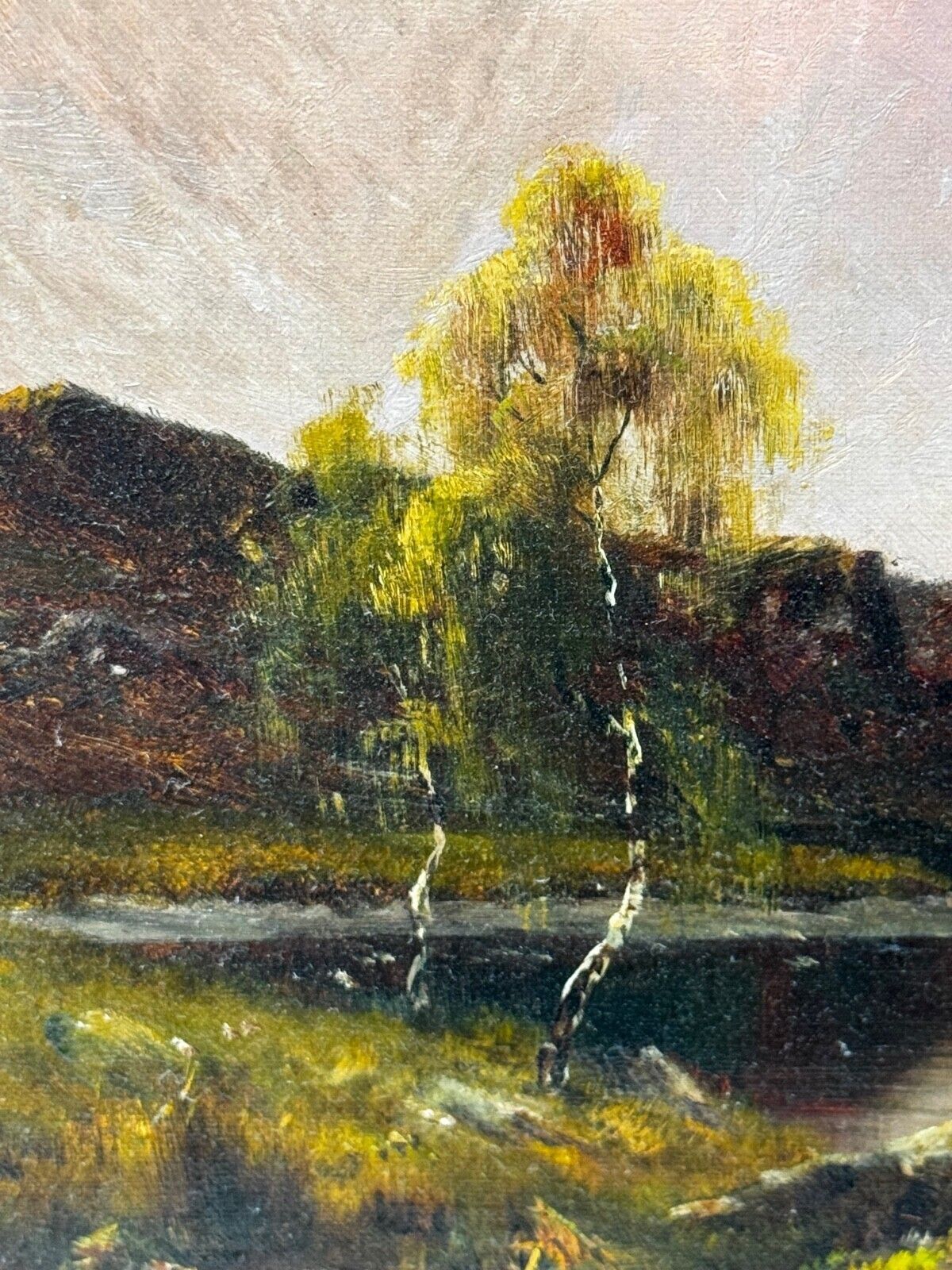 photo buy Alfred De Breanski Jr Gesigneerd Lake Windermere Vee Landschap Olieverfschilderij