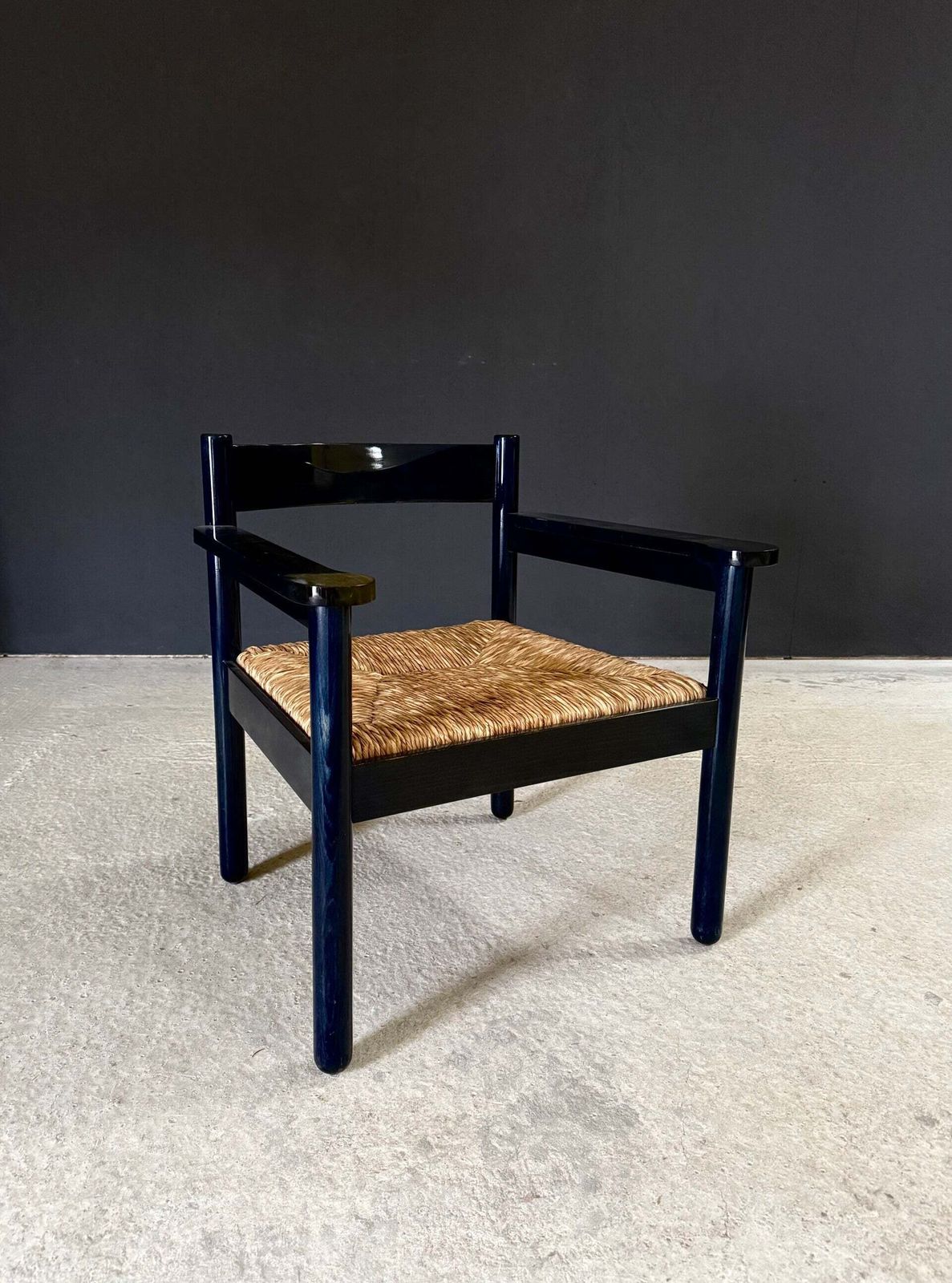 Mcm Design Black Lounge Chair By Vico Magistretti photo for sale