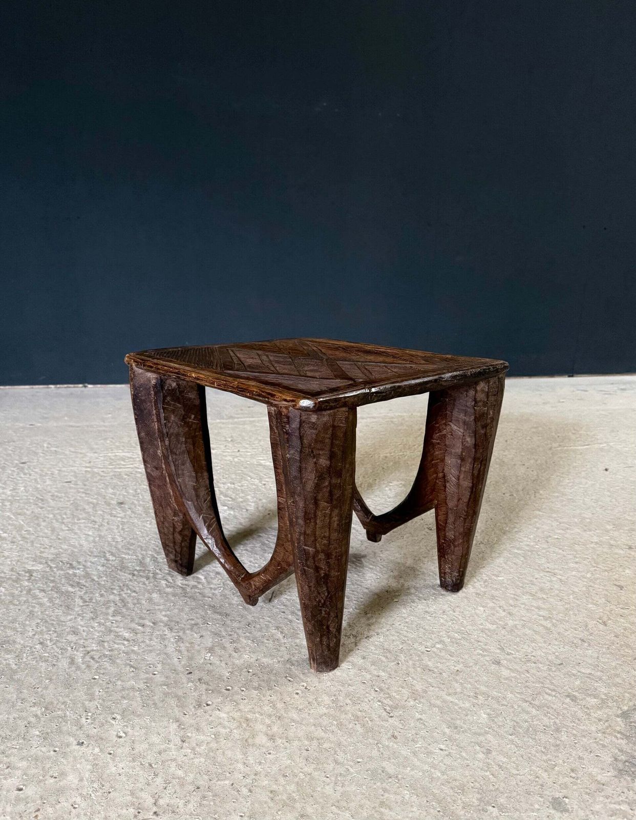 1930's Tribal Nupe Carved Stool photo Furniture
