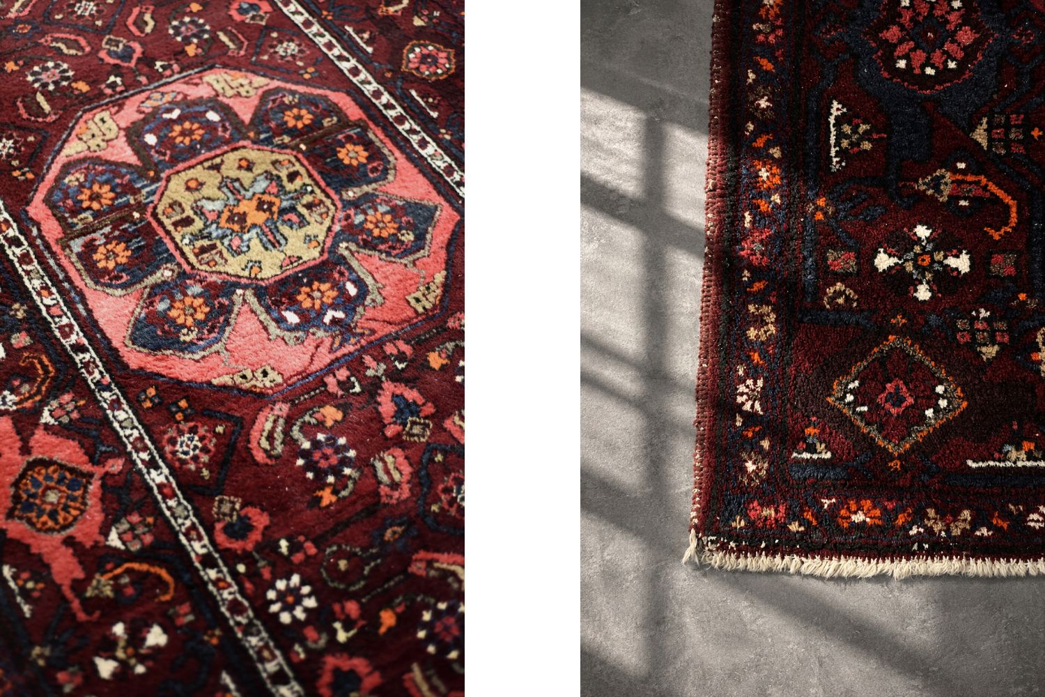 Hand Woven Middle Eastern Oriental Hamadan Rug, 1960s photo vintage