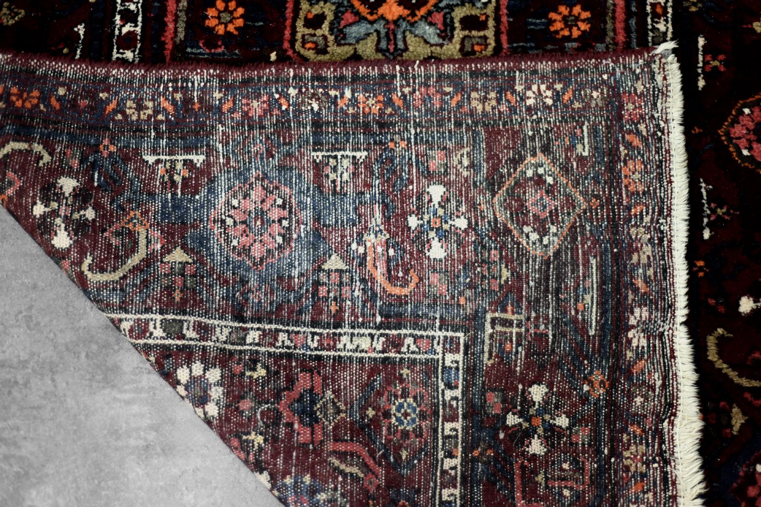 photo for sale Hand Woven Middle Eastern Oriental Hamadan Rug, 1960s