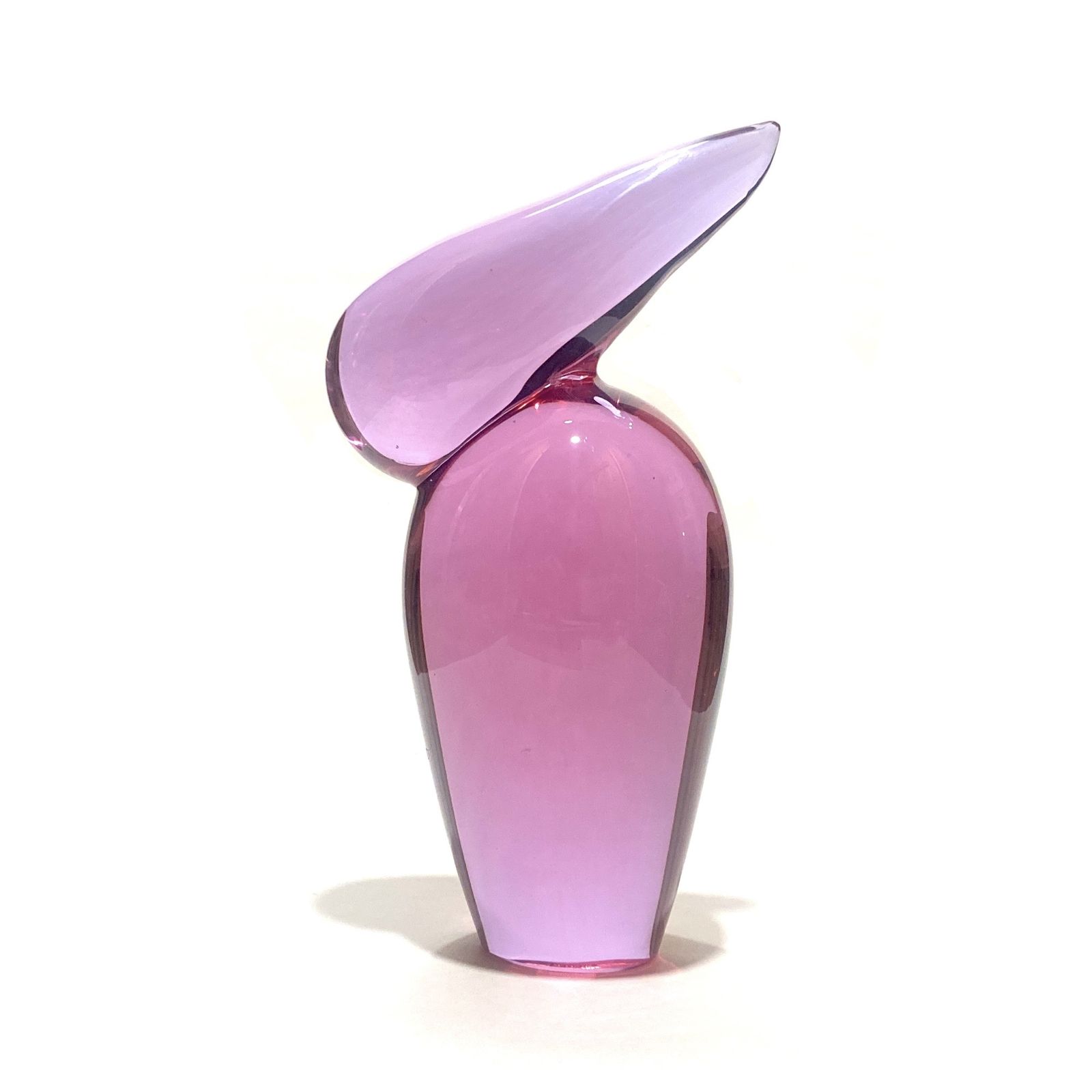 Miroslav Janku Glass Bird Sculpture By Zbs (železnobrodské Sklo), 1960s Czech Art Glass