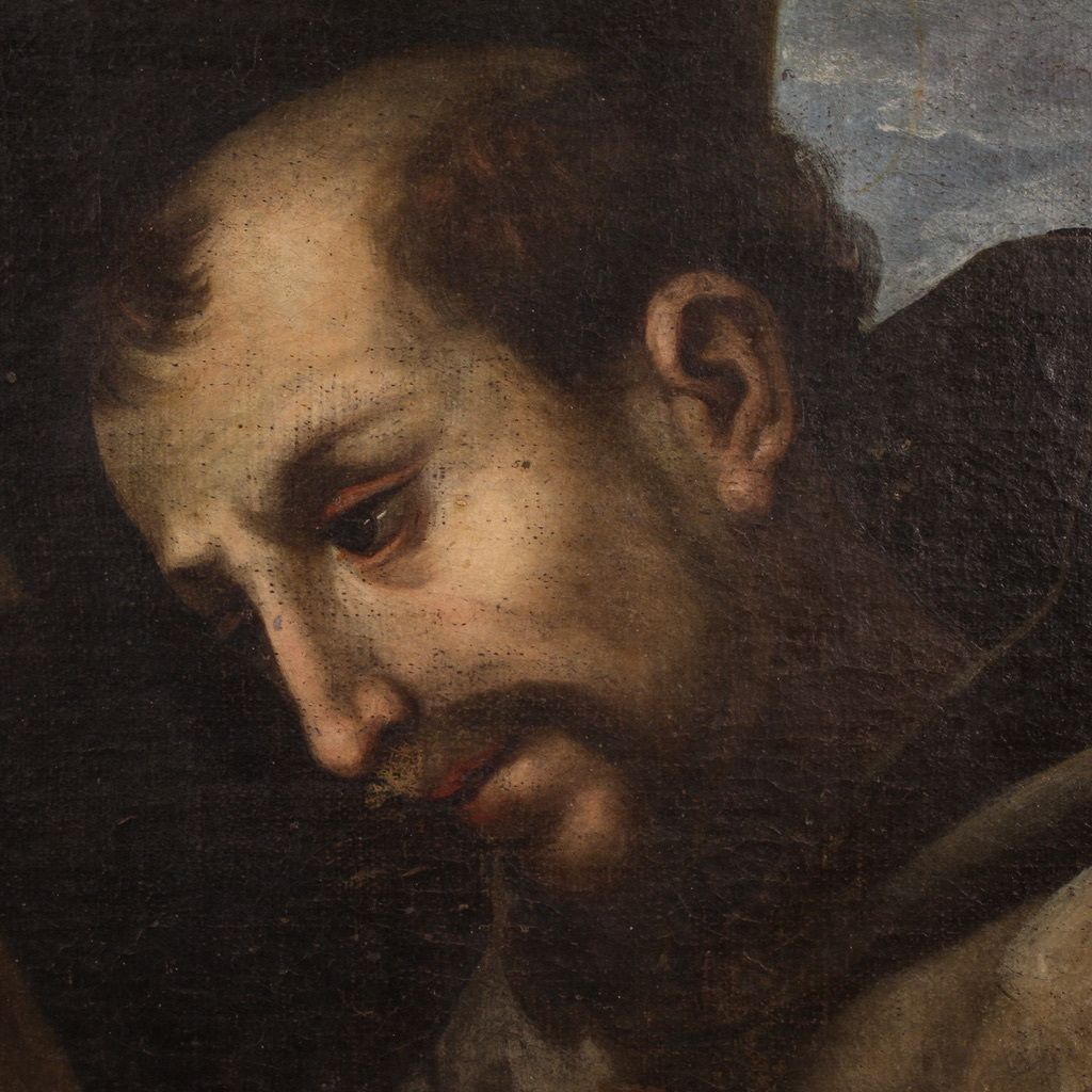 2900.0 Peinture italienne du XVIIe siècle, saint François d'Assise photo