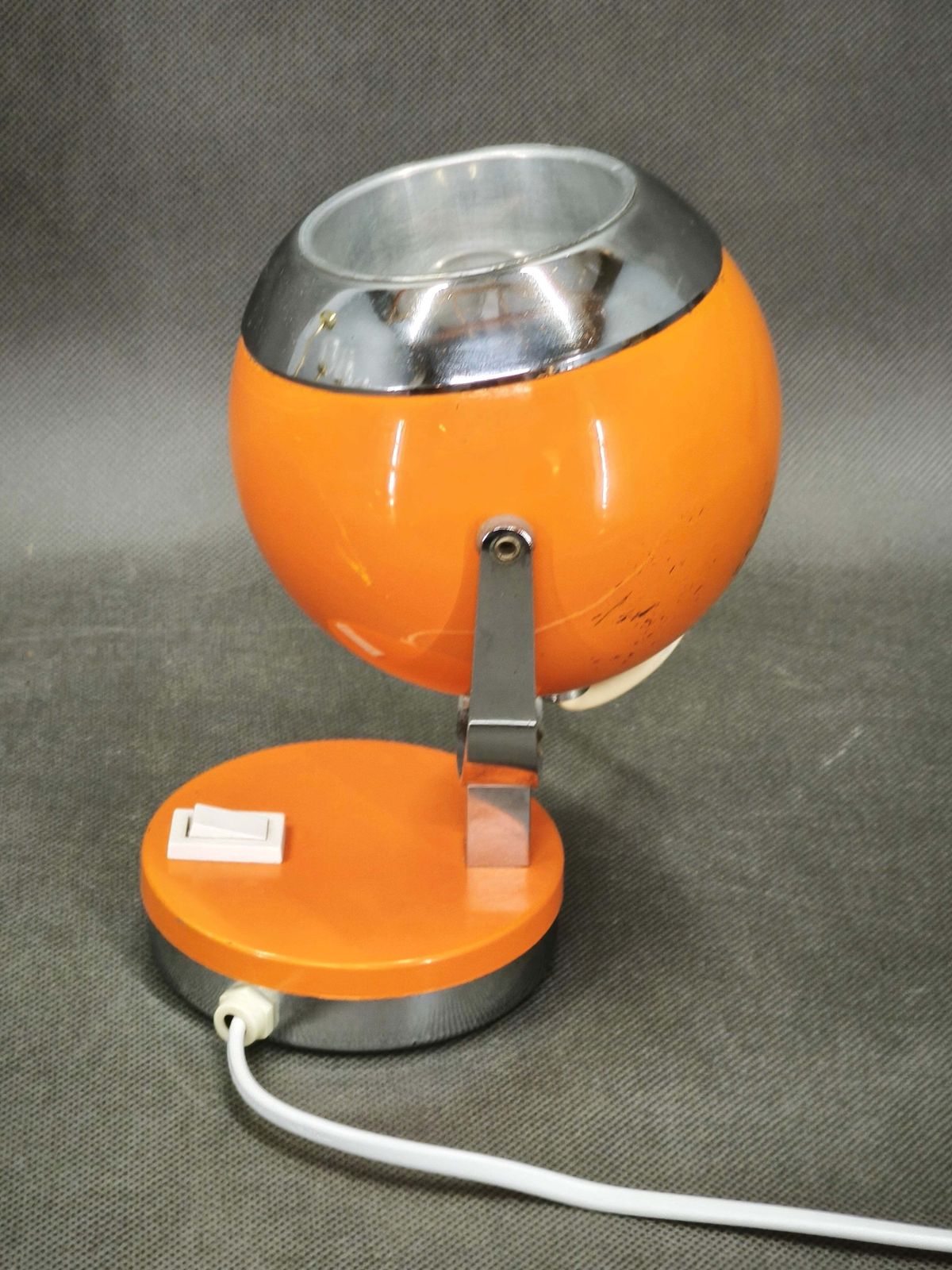 Goffredo Reggiani Oranje Eyeball Space Age Tafellamp, Italië, jaren 1970 photo vinterior