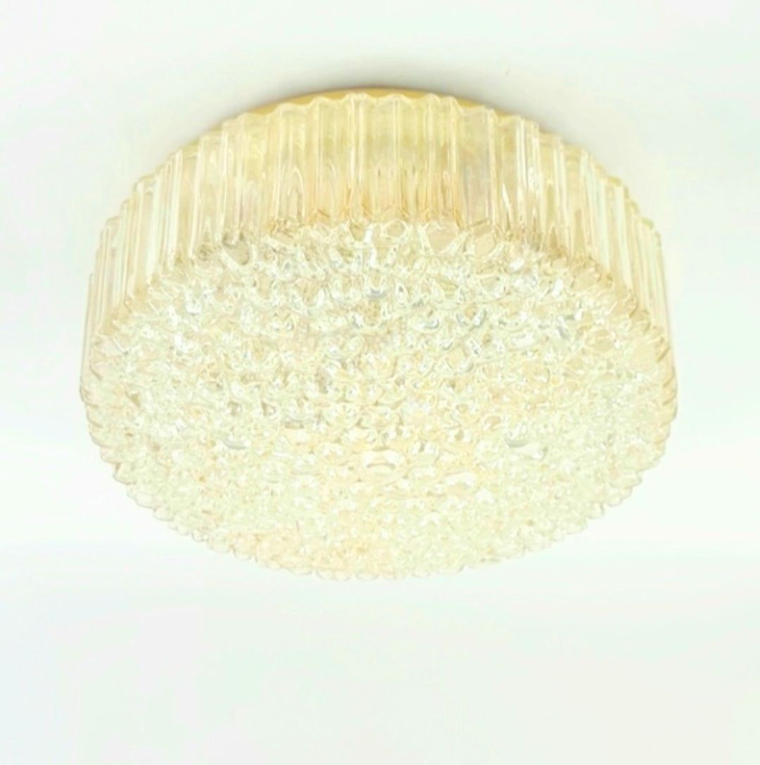 X.L. Mid Century Amber Bubble Glass Ceiling Light By Helena Tynell For Limburg, Germany, 1970s photo furniture