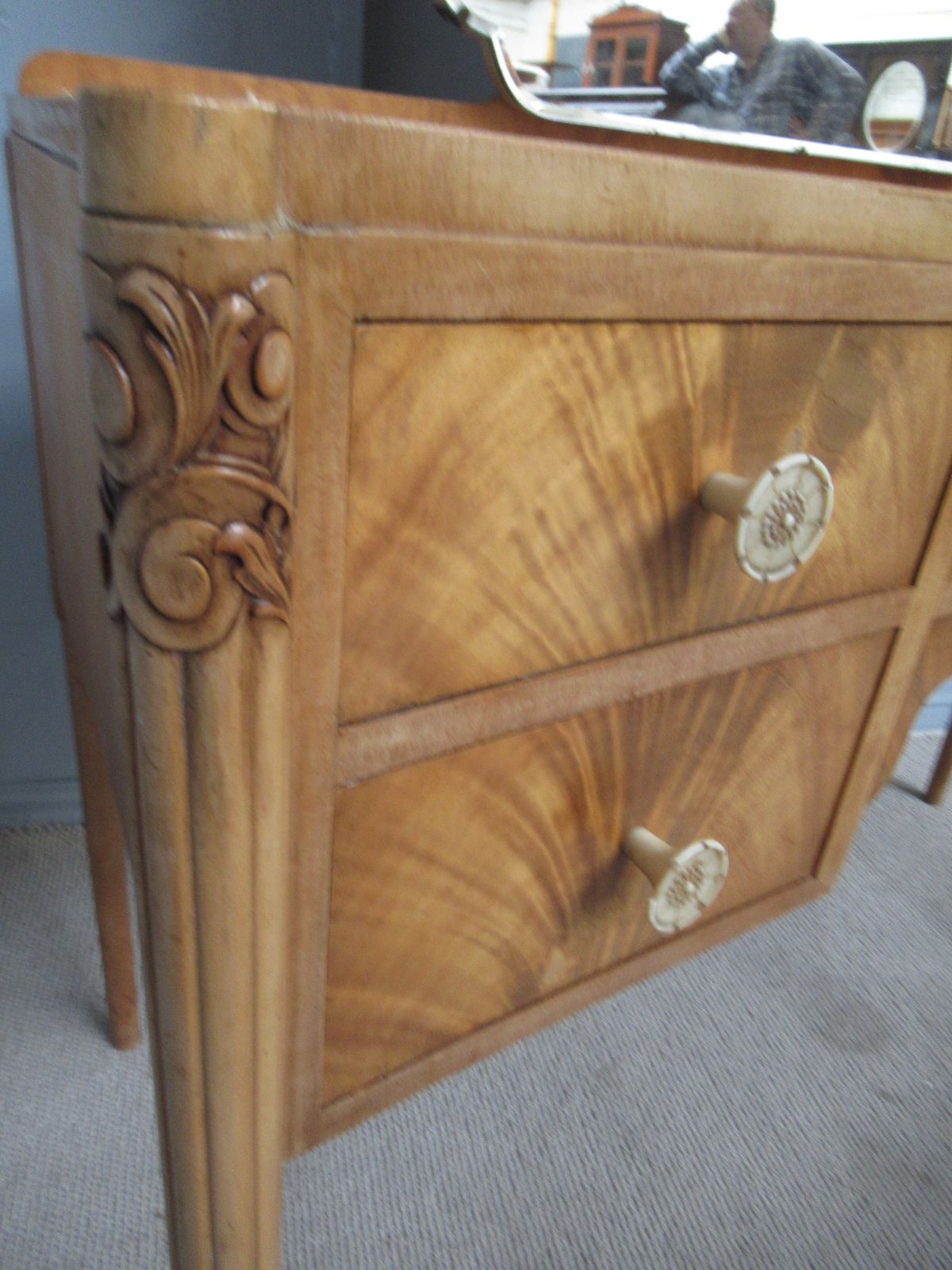 Pale Mahogany And Maple   1930s   Dressing Table photo vinterior