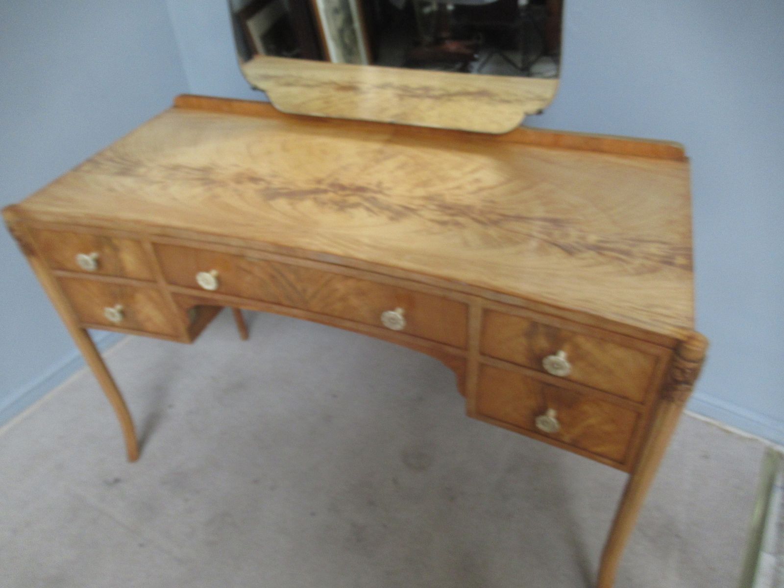 photo for sale Pale Mahogany And Maple   1930s   Dressing Table