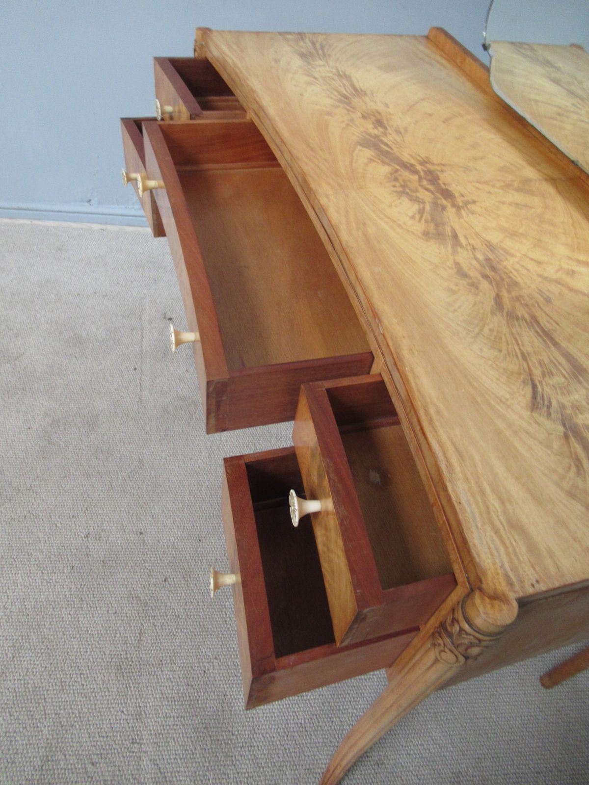 Furniture Pale Mahogany And Maple   1930s   Dressing Table photo