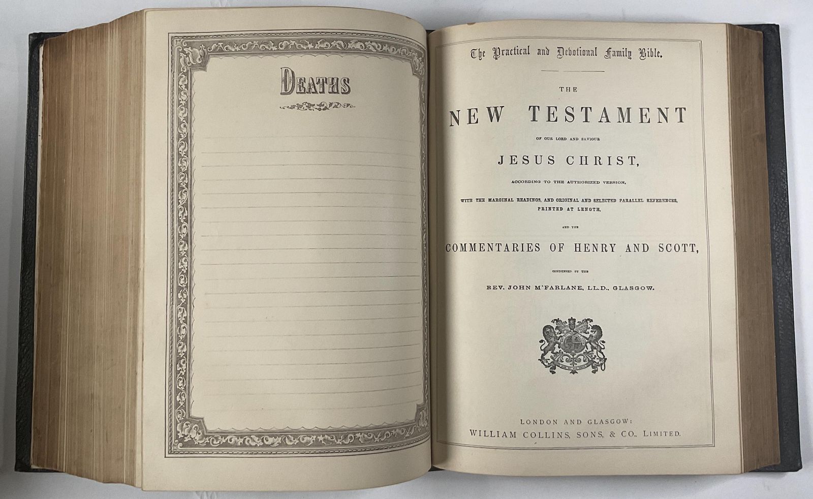 photo buy Good Quality Victorian Family Bible Circa 1860–1870 With Blank Family Register