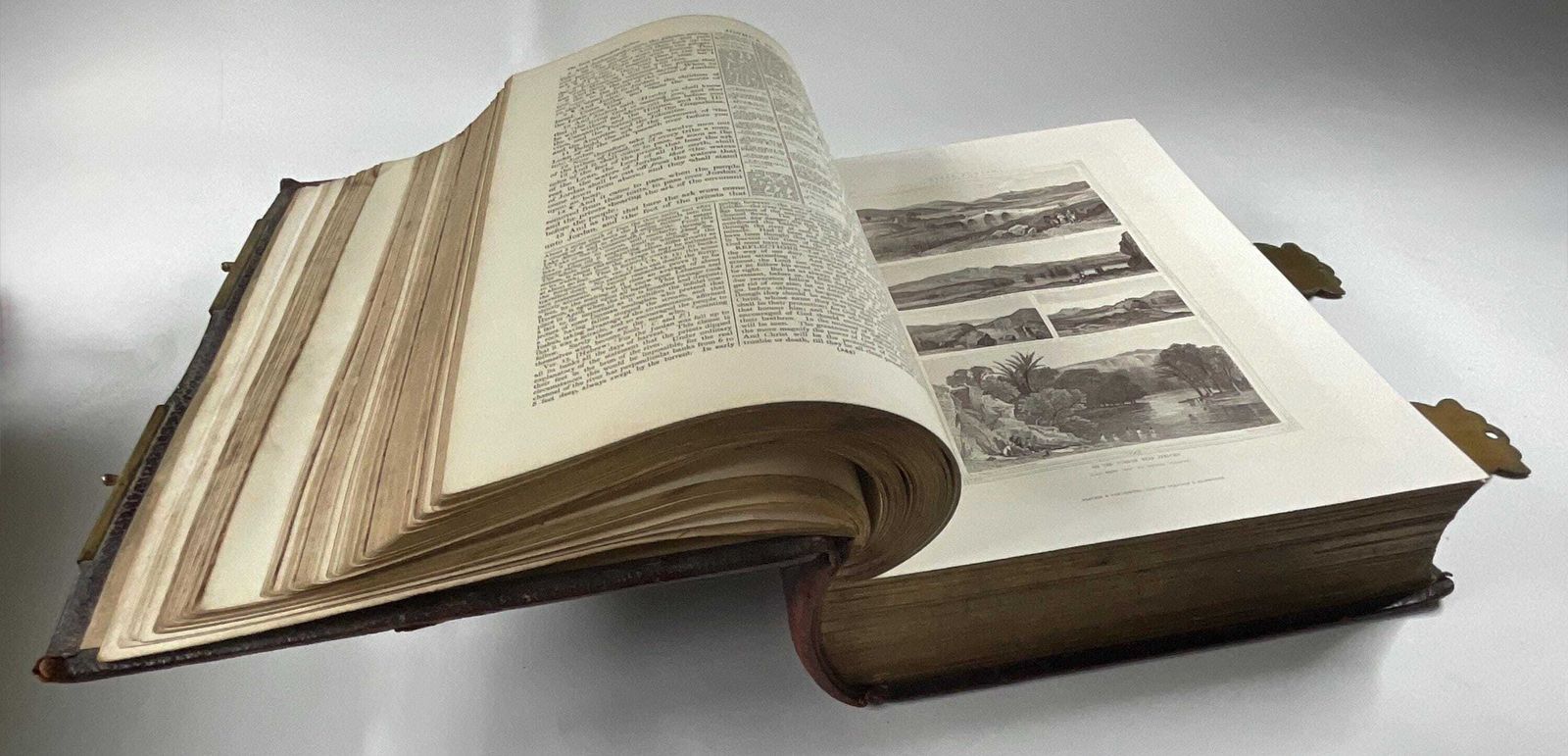 Antique Victorian Family Bible With Brass Clasps (Circa 1870s) | Blackie & Son Folio