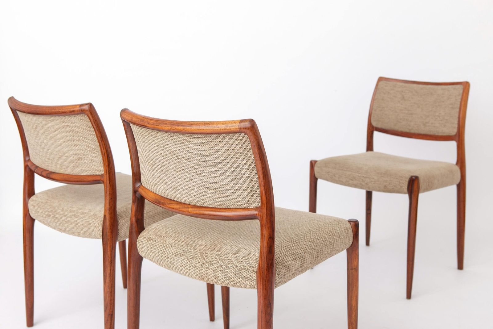 Set Of 4 Niels Otto Møller Model 80 Rosewood Dining Chairs, Danish Modern, 1960s photo Furniture