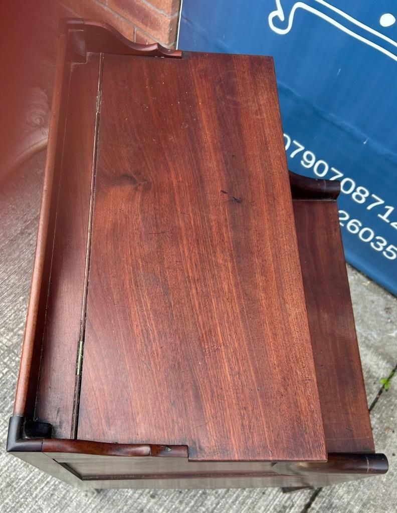 Antique Georgian Mahogany Lancashire Commode Nightstand Bedside Cabinet C.1790 photo 95.0
