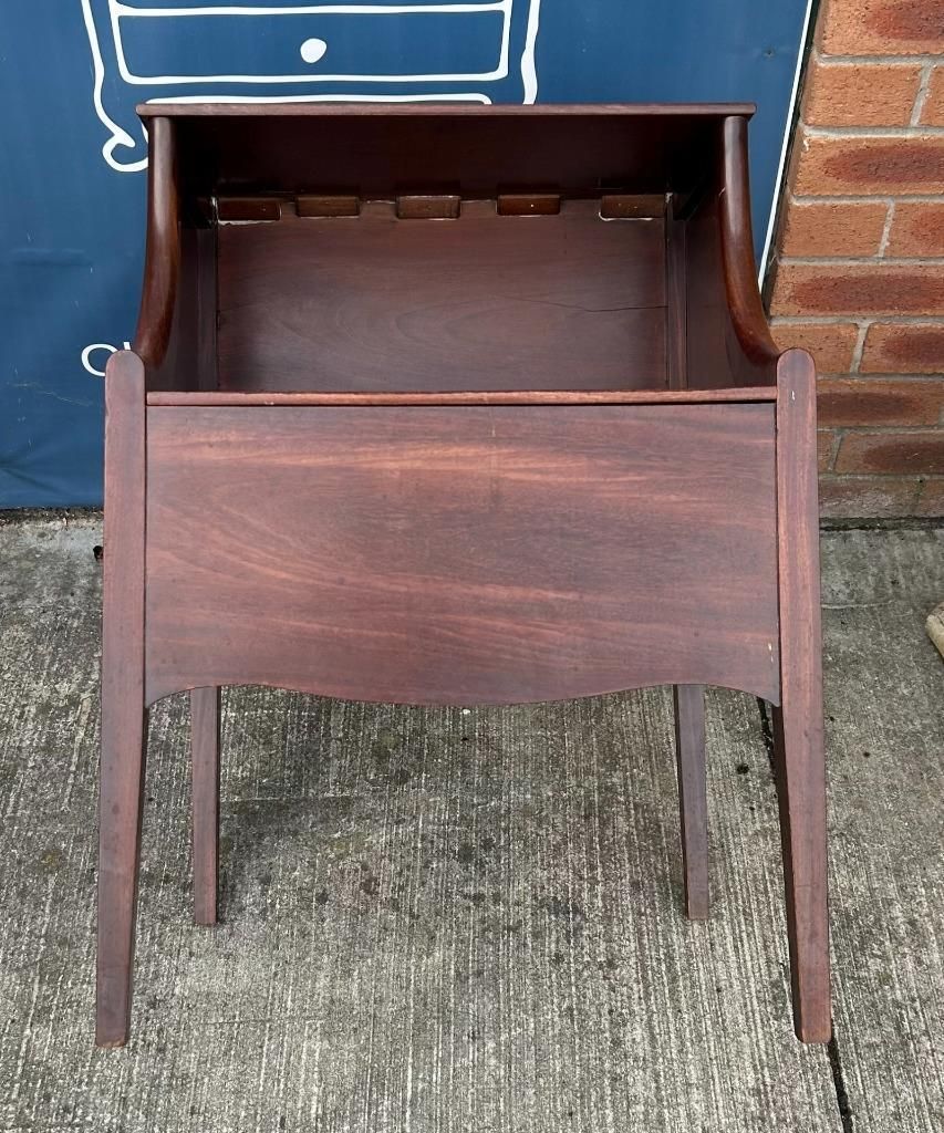 photo buy Antique Georgian Mahogany Lancashire Commode Nightstand Bedside Cabinet C.1790