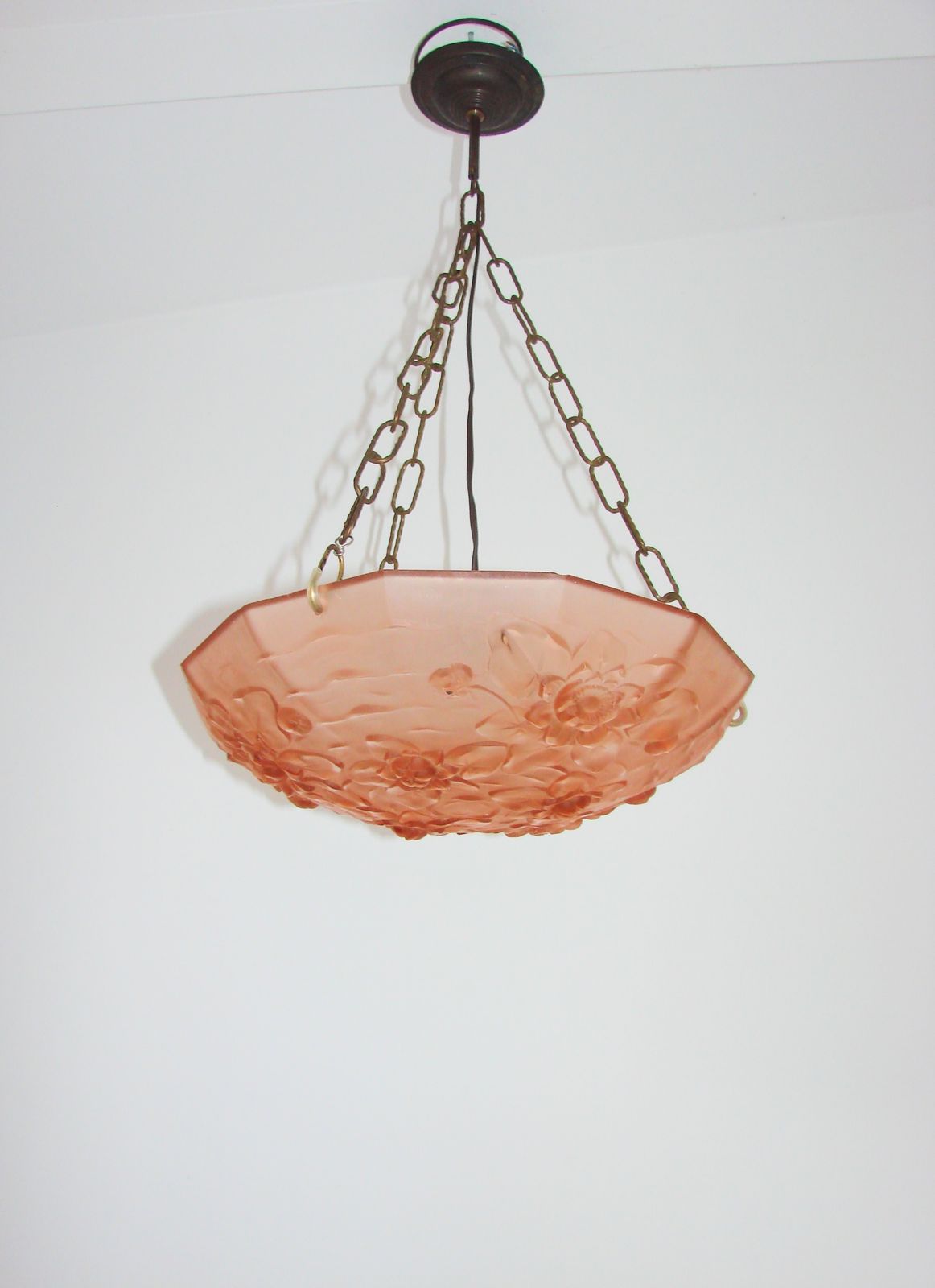 photo for sale Ampla art deco hanglamp, Frankrijk, jaren 1930.