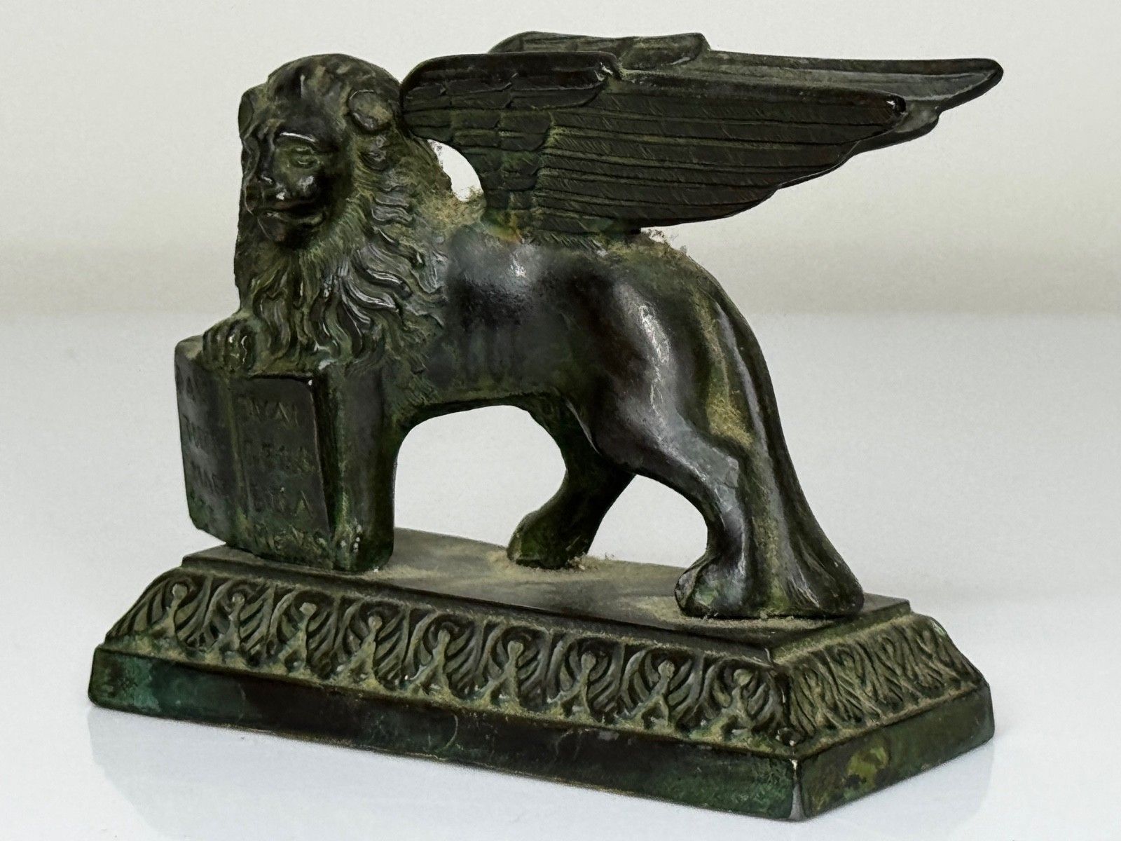 Antique Neoclassical Bronze Winged Lion Of Saint Mark Venetian Grand Tour C1820 photo Art