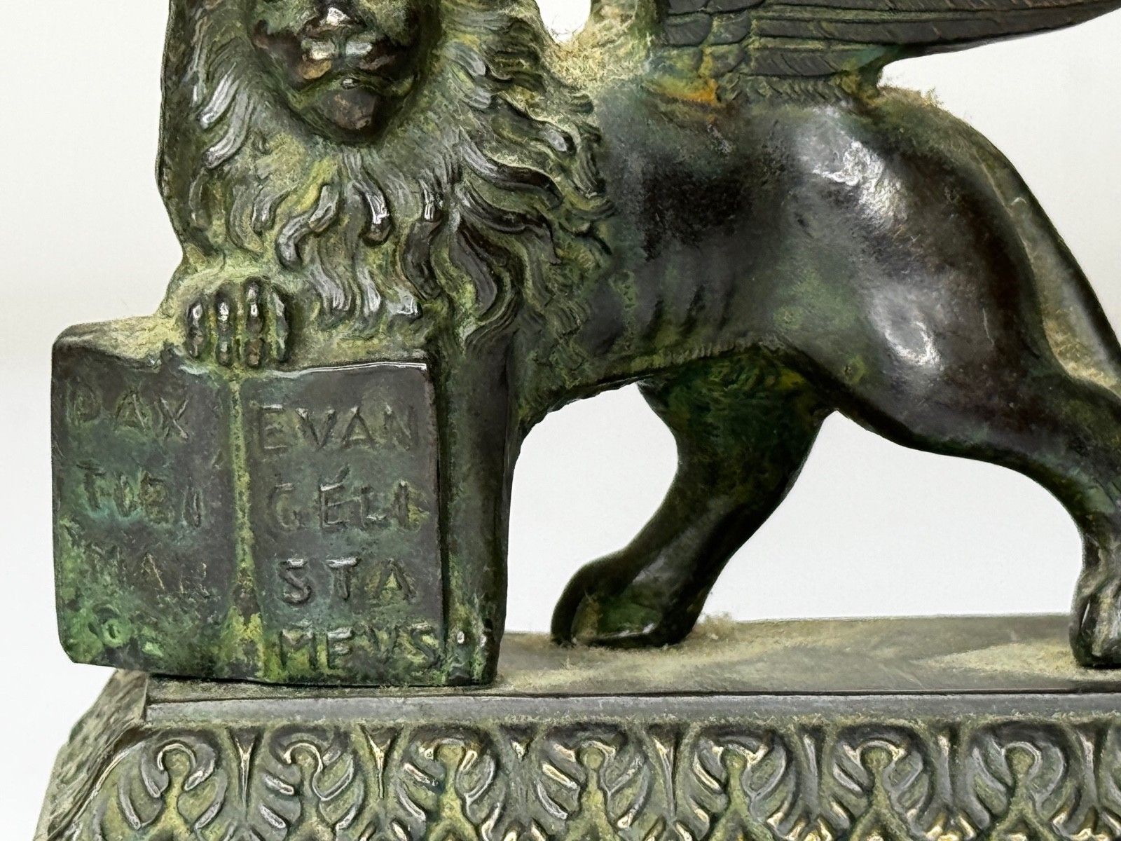 Antiek Neoklassiek Bronzen Gevleugelde Leeuw van Sint Marcus, Venetiaans Grand Tour, ca. 1820 photo vinterior