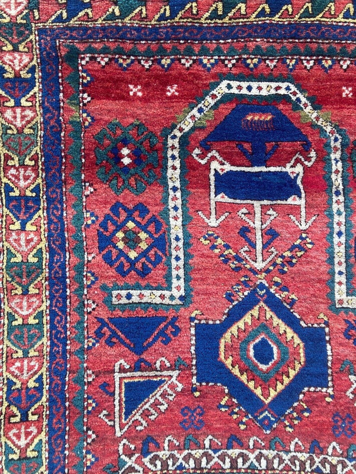 Textiles Antique Caucasian Fachralo Kazak Prayer Rug 2.48m X 1.30m photo
