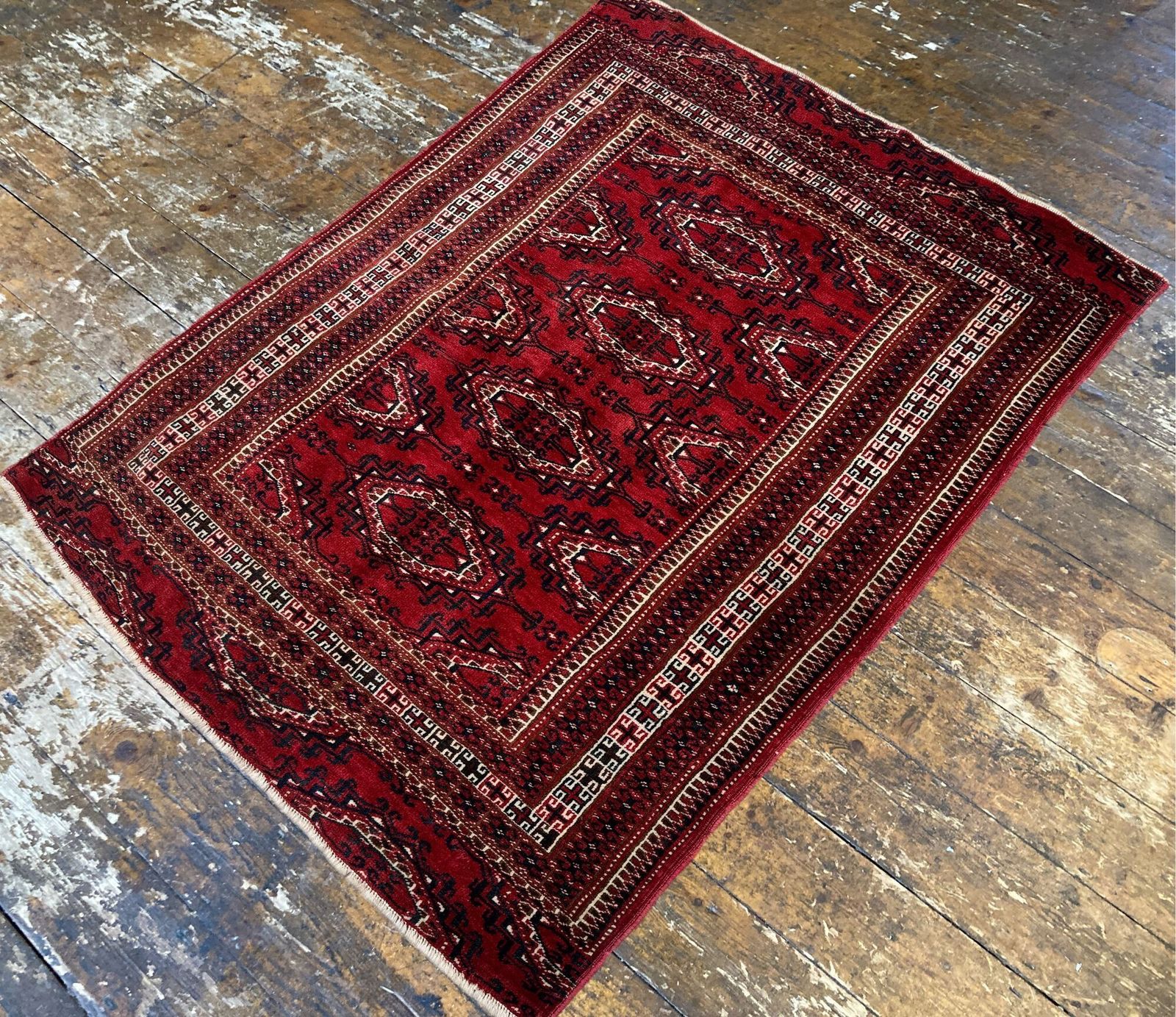 Vintage Turkmen Yomut vloerkleed 1,22 m x 0,95 m photo 690.0