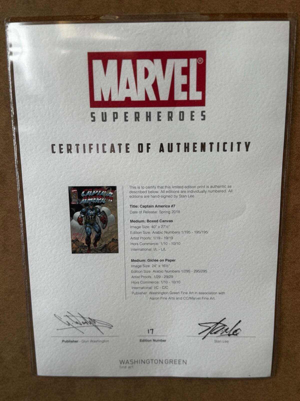 Marvel Superheroes   Portfolio Of 6. Ingelijst, Handgesigneerd door Stan Lee photo for sale