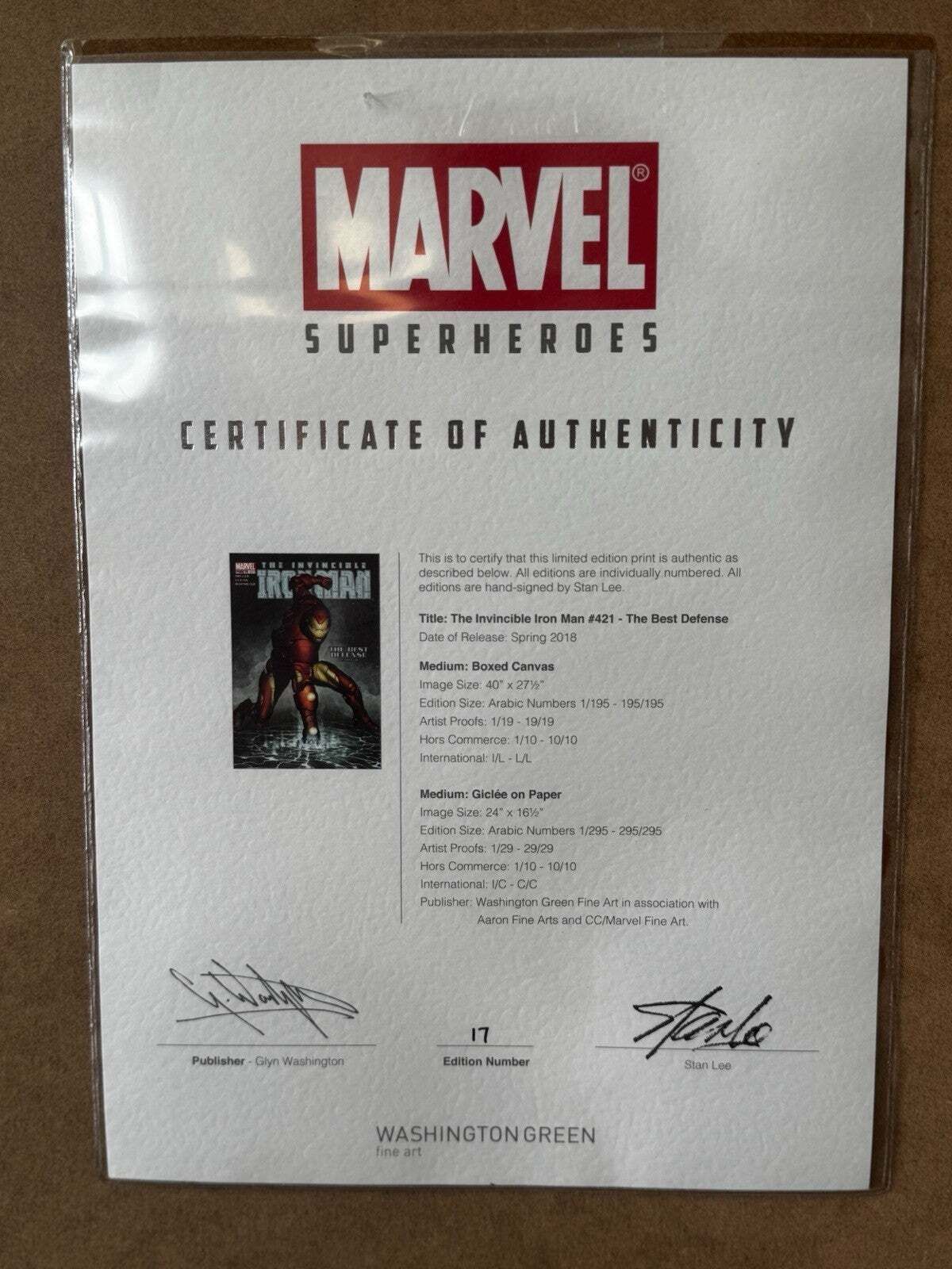 Marvel Superheroes   Portfolio Of 6. Ingelijst, Handgesigneerd door Stan Lee photo buy
