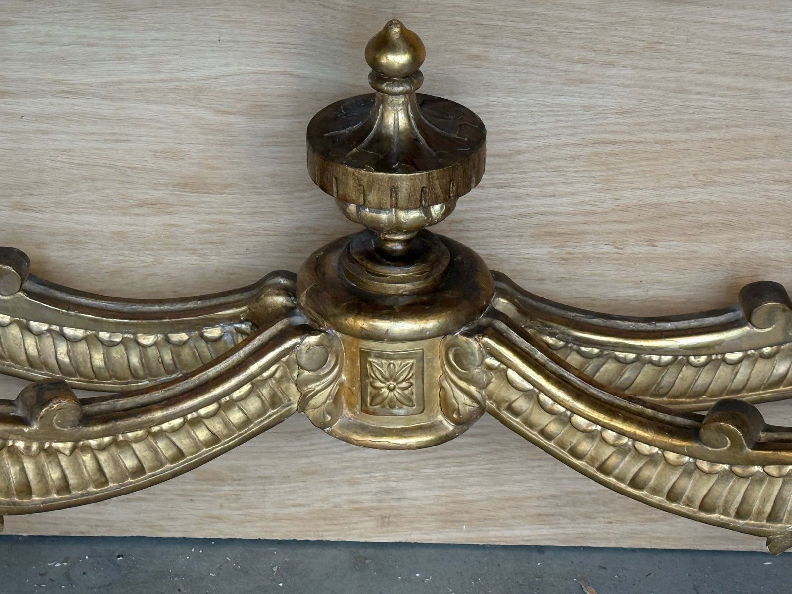 Louis XV Giltwood Console Table With Fine Gold Leaf And Shaped Marble Top photo vinterior