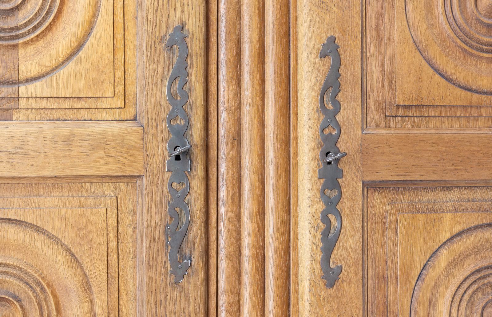 Carved Oak Cabinet, Charles Dudouyt Style, France, 1960 photo 2584.0