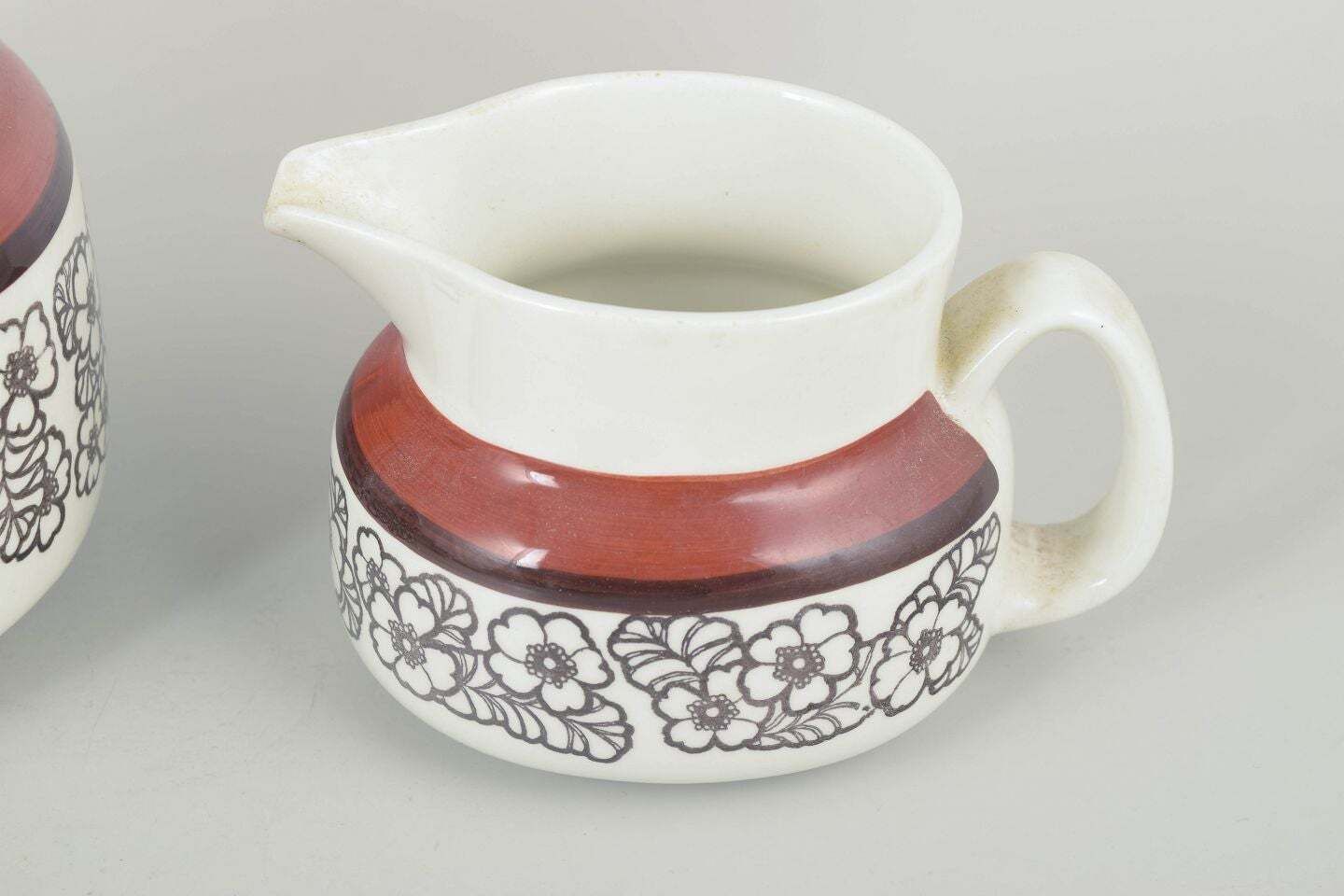 Gefle, Sweden. Set Of Two Stoneware “Agneta” Pitchers, 1970s. photo for sale