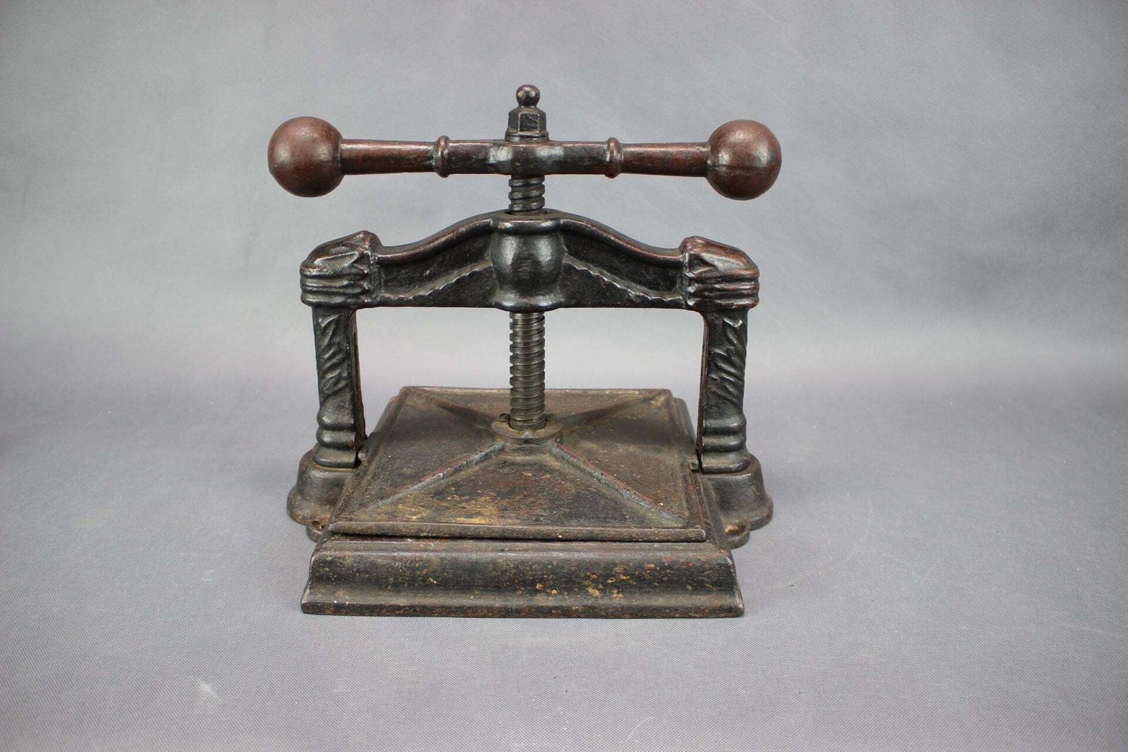 Antique Cast Iron Bookbinding Press, Circa 1900, Continental European photo vintage