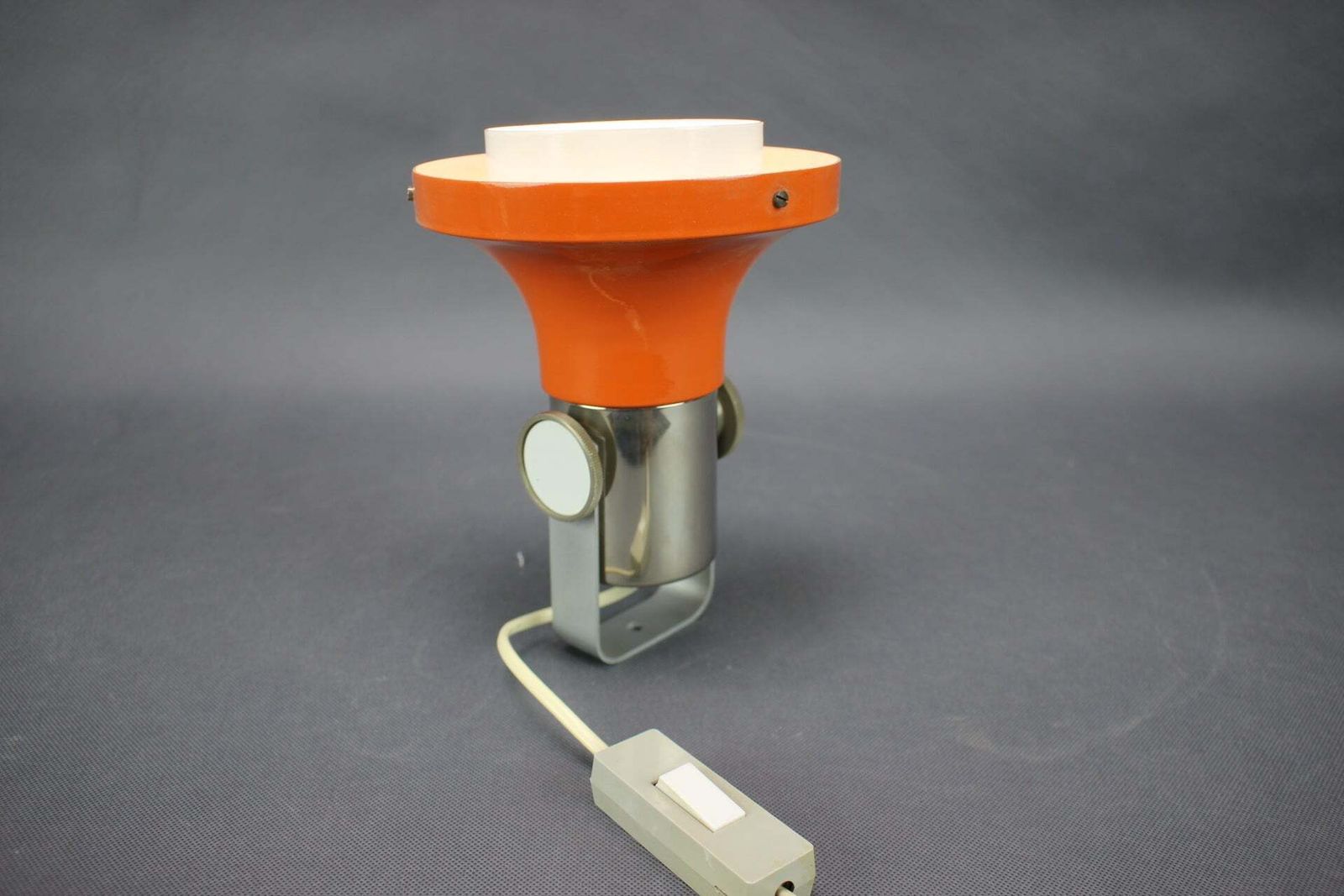 243.0 Josef Hurka For Napako Orange Wall Lamp, Czechoslovakia, 1970s photo