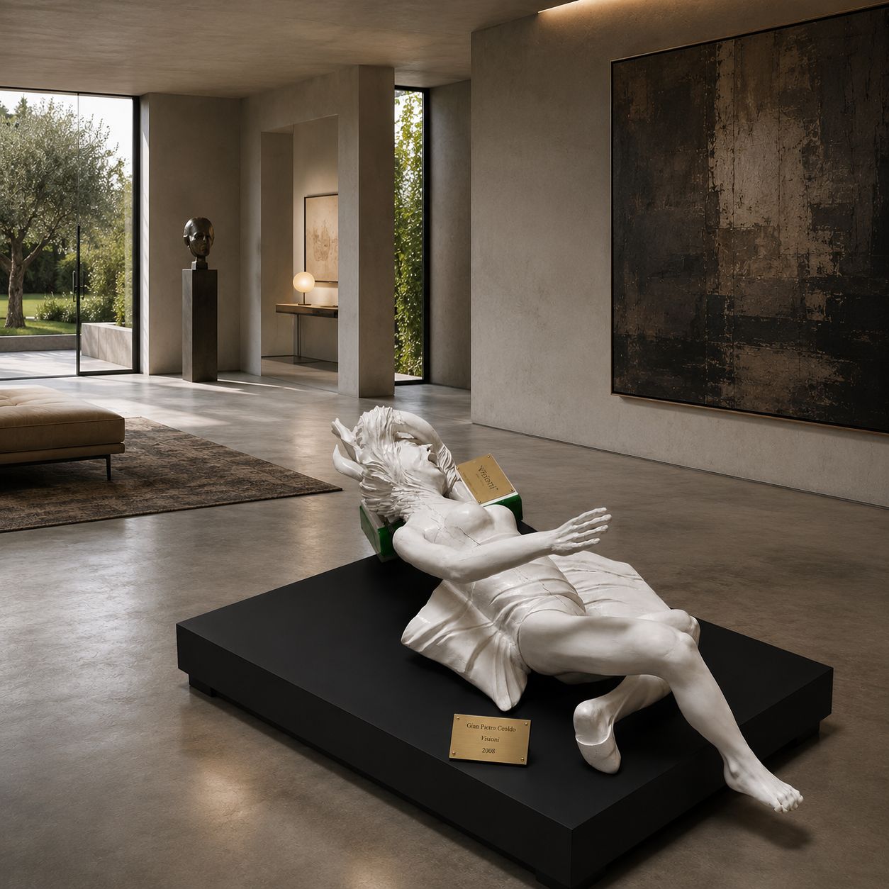 photo buy Gian Pietro Ceoldo, “Visioni,” Italian Contemporary Carved Wood Sculpture, 2008
