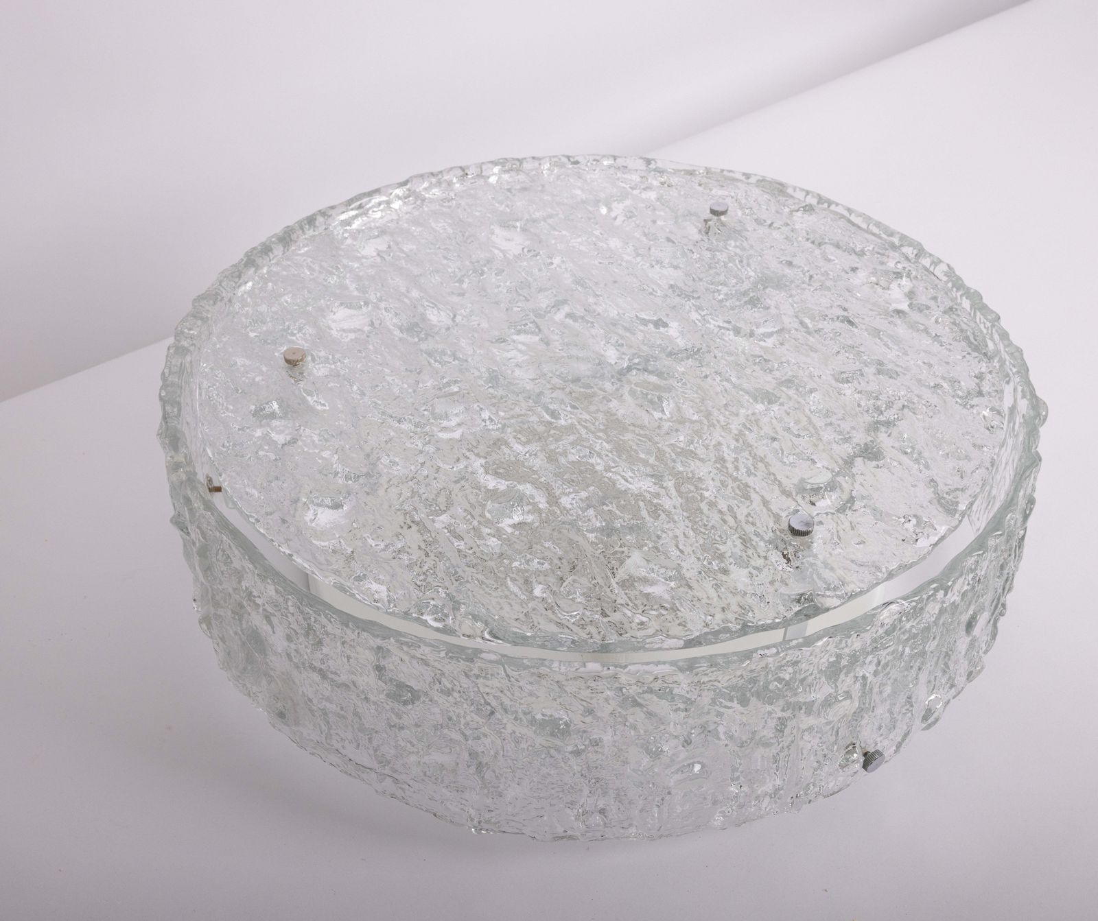 Grote Murano glazen plafondlamp in de stijl van Kaiser, Duitsland, jaren 1960 photo Verlichting