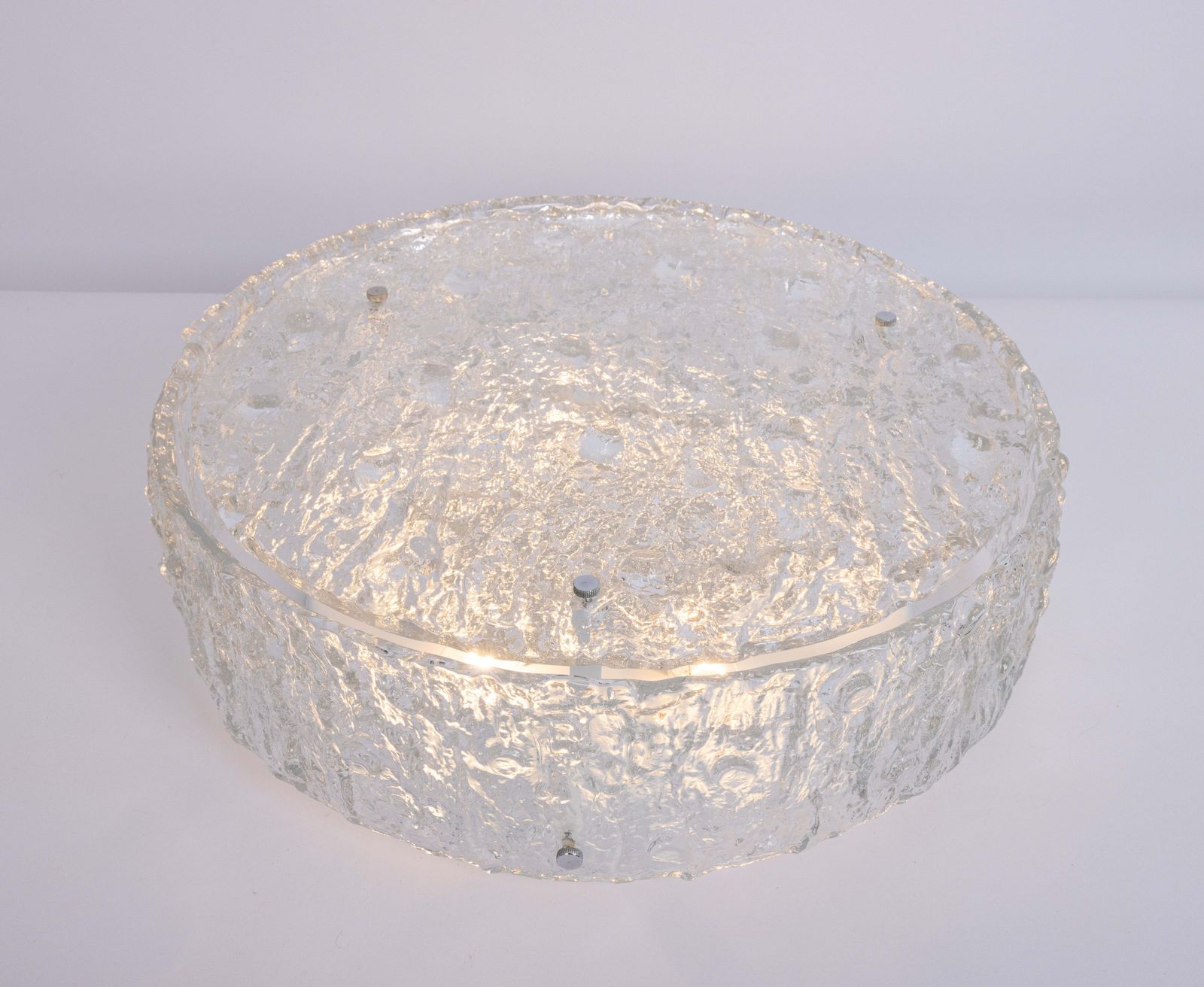 photo furniture Grote Murano glazen plafondlamp in de stijl van Kaiser, Duitsland, jaren 1960