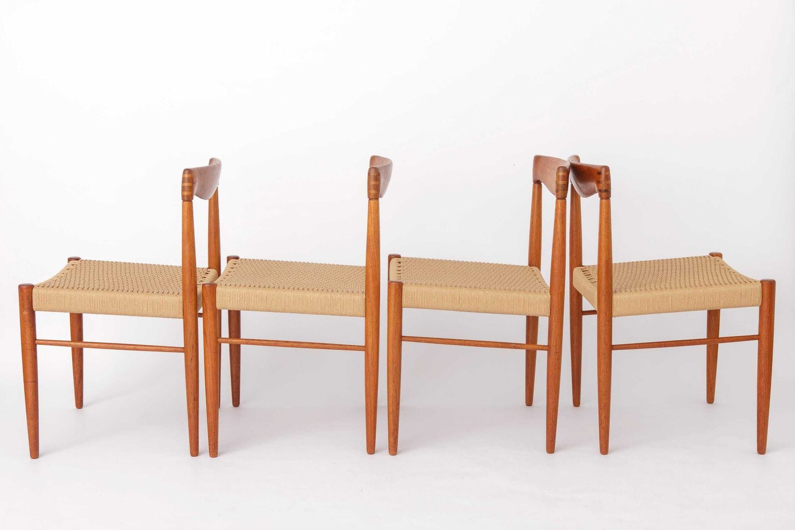 Set van 4 H.W. Small teakhouten eetkamerstoelen voor Bramin, Deens mid-century modern, jaren 1960-70 photo 1795.0
