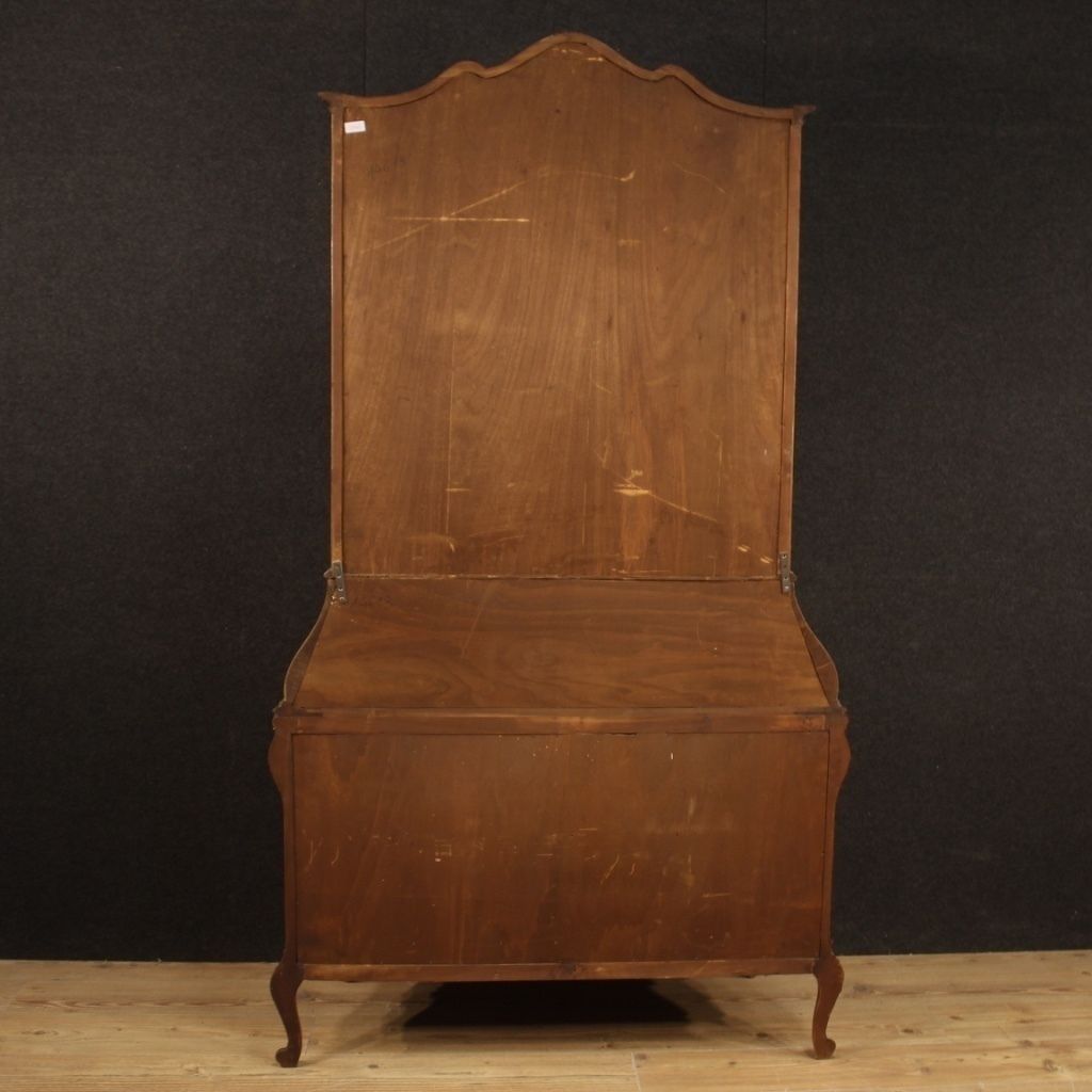 Mobilier Trumeau italien en noyer, loupe et hêtre, XXe siècle photo
