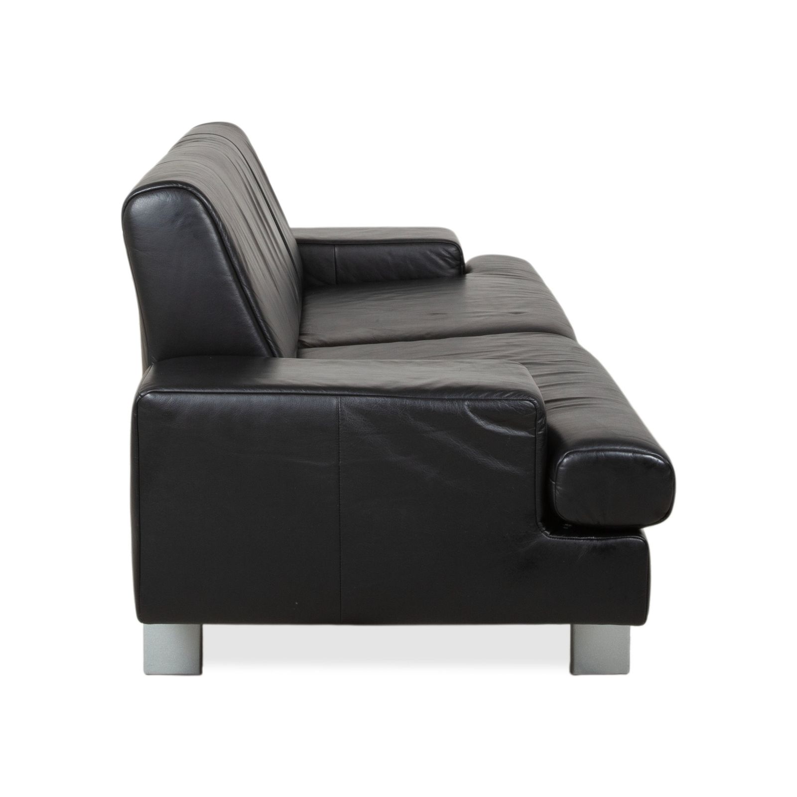 photo furniture Rolf Benz Ak 644 Leather Three Seater Black Sofa