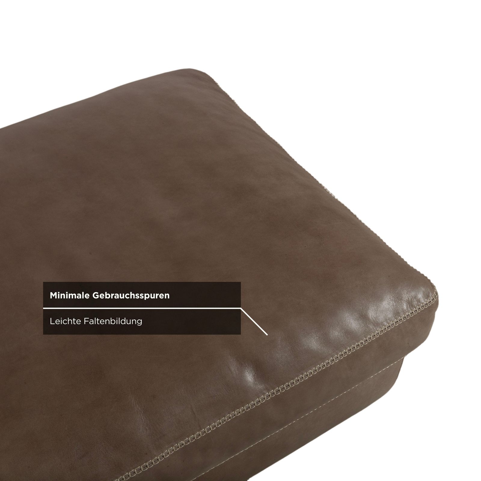 Machalke Valentino leren kruk grijs bruin taupe photo Meubels
