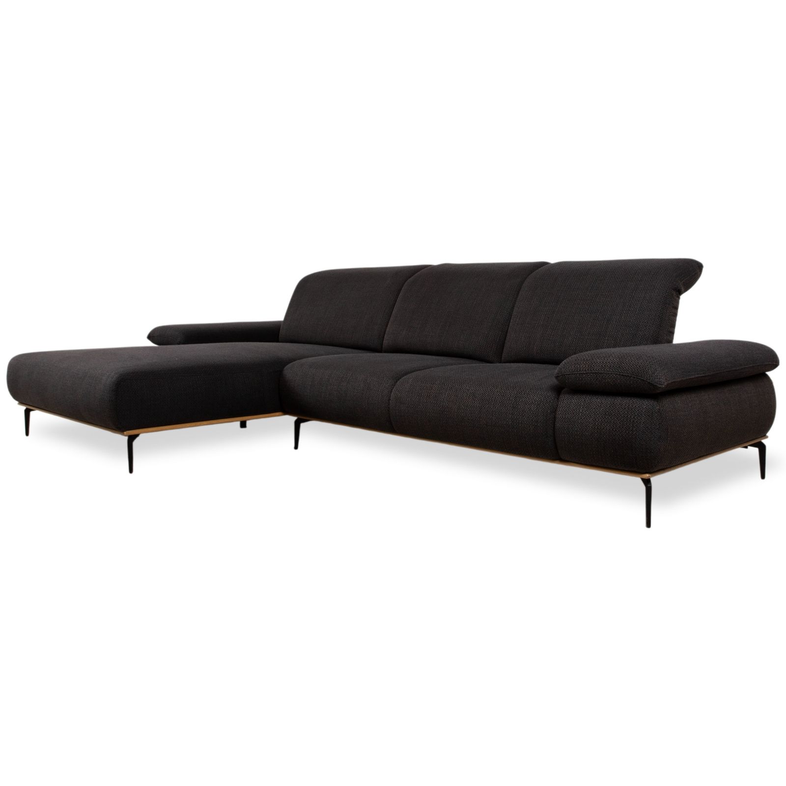 Willi Schillig Run Fabric Corner Sofa Anthracite Manual Function