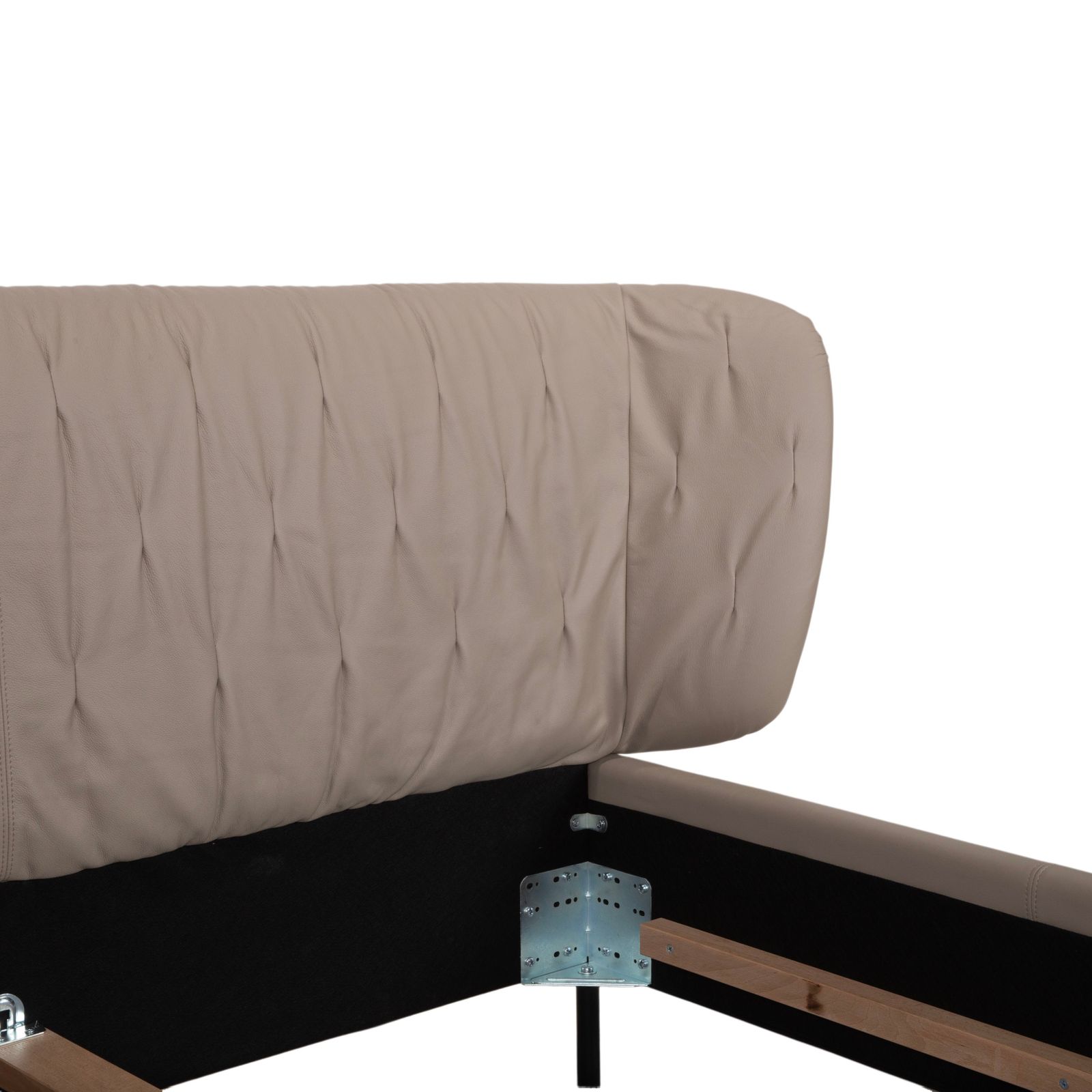 Lit en cuir Rolf Benz SONO beige, chambre photo for sale