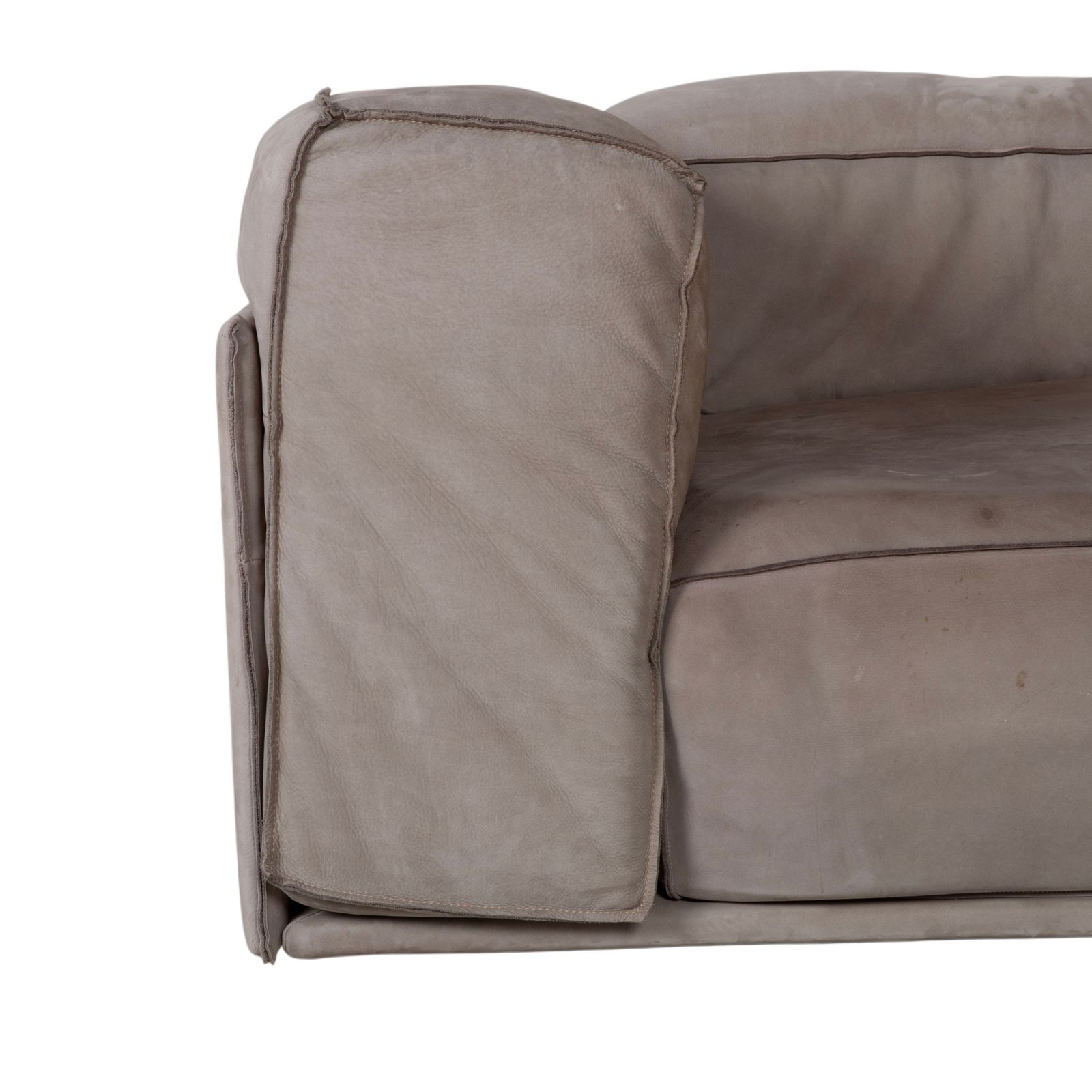 Baxter Leather Corner Sofa Grey Beige photo 11179.0